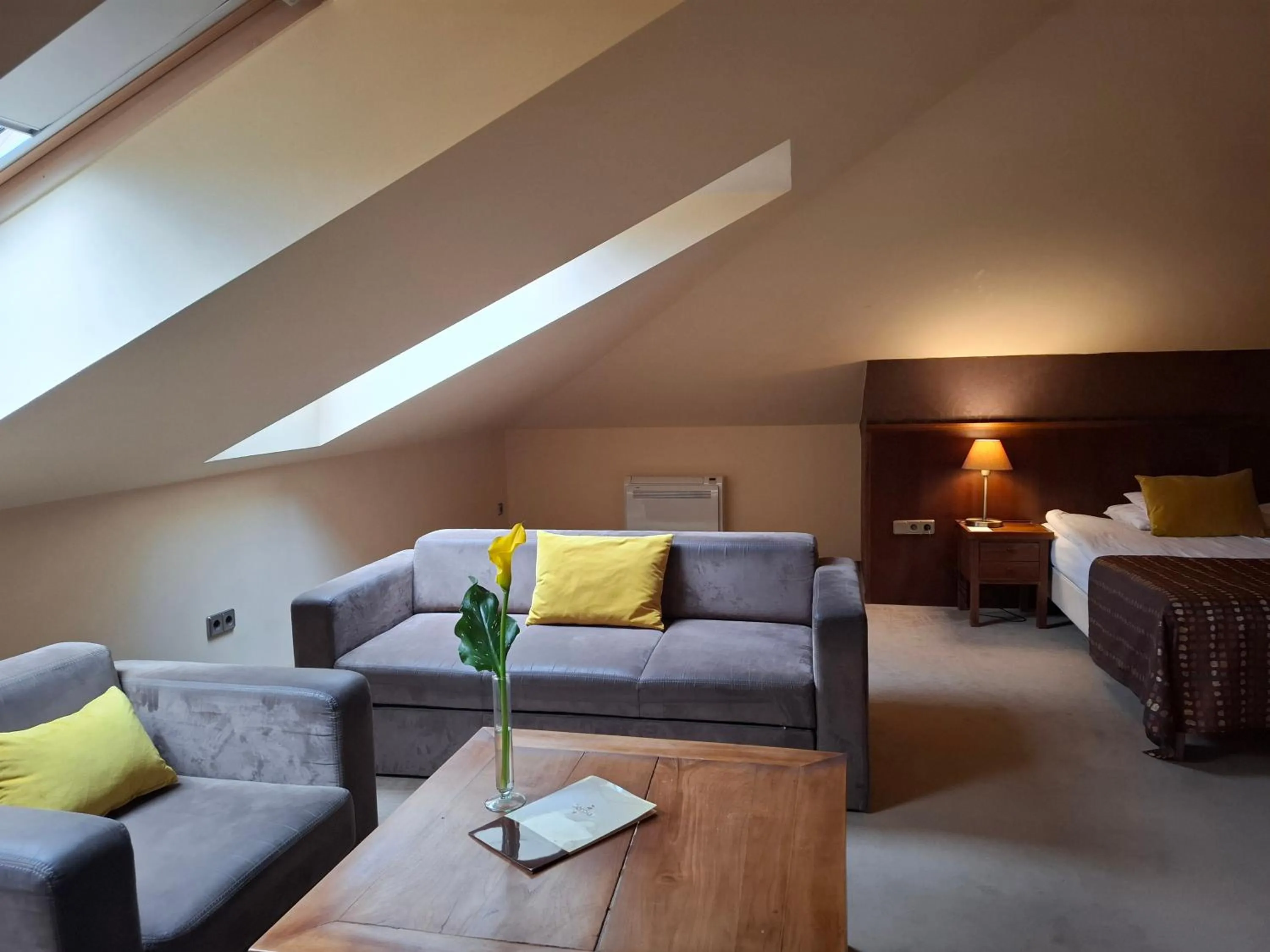 Bed in Szépia Bio and Art Hotel