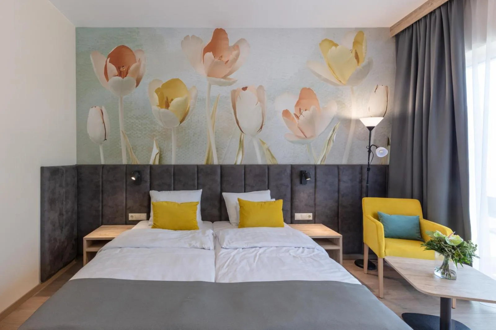 Bed in Szépia Bio and Art Hotel