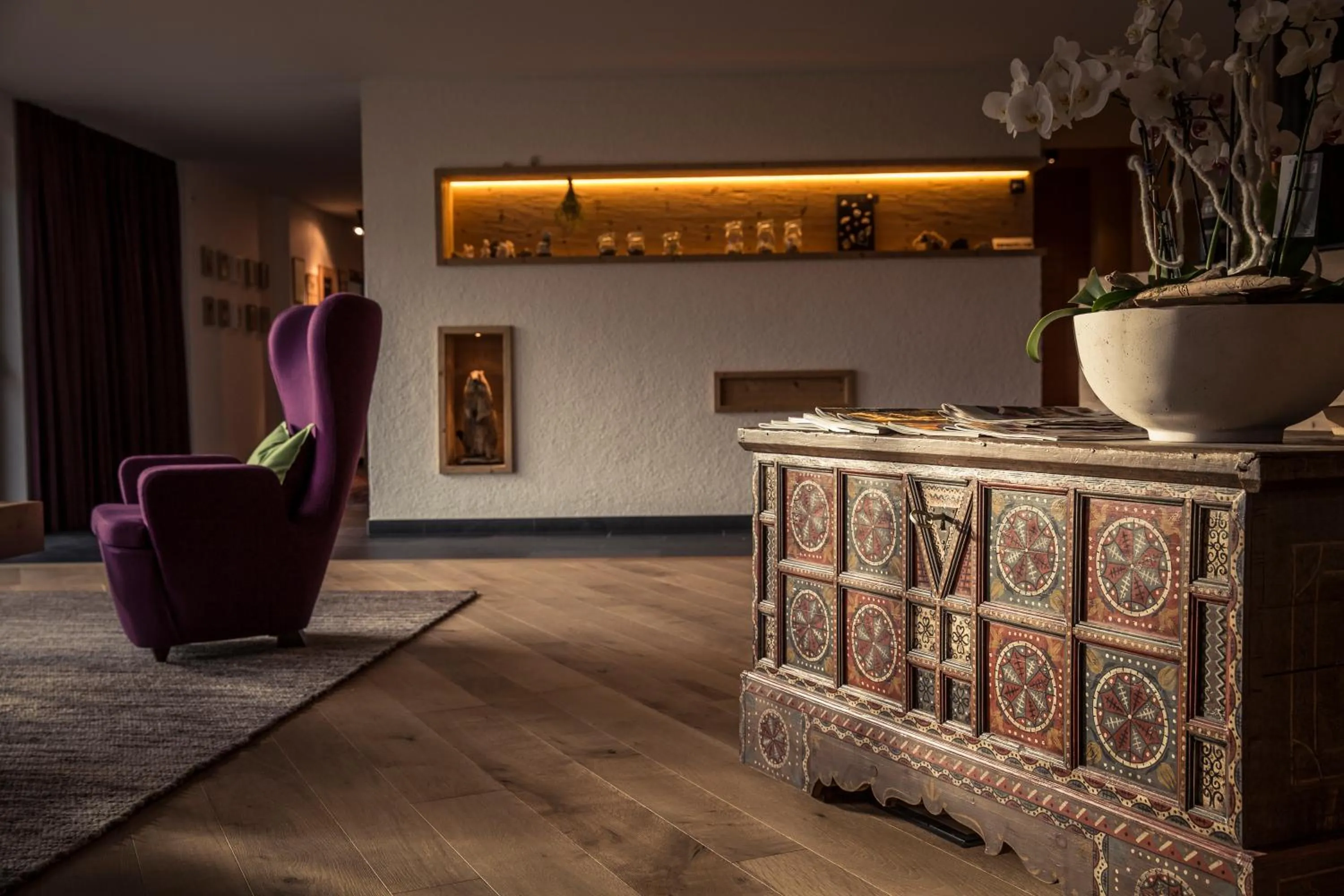 Lobby or reception in Hotel Dolomitenblick