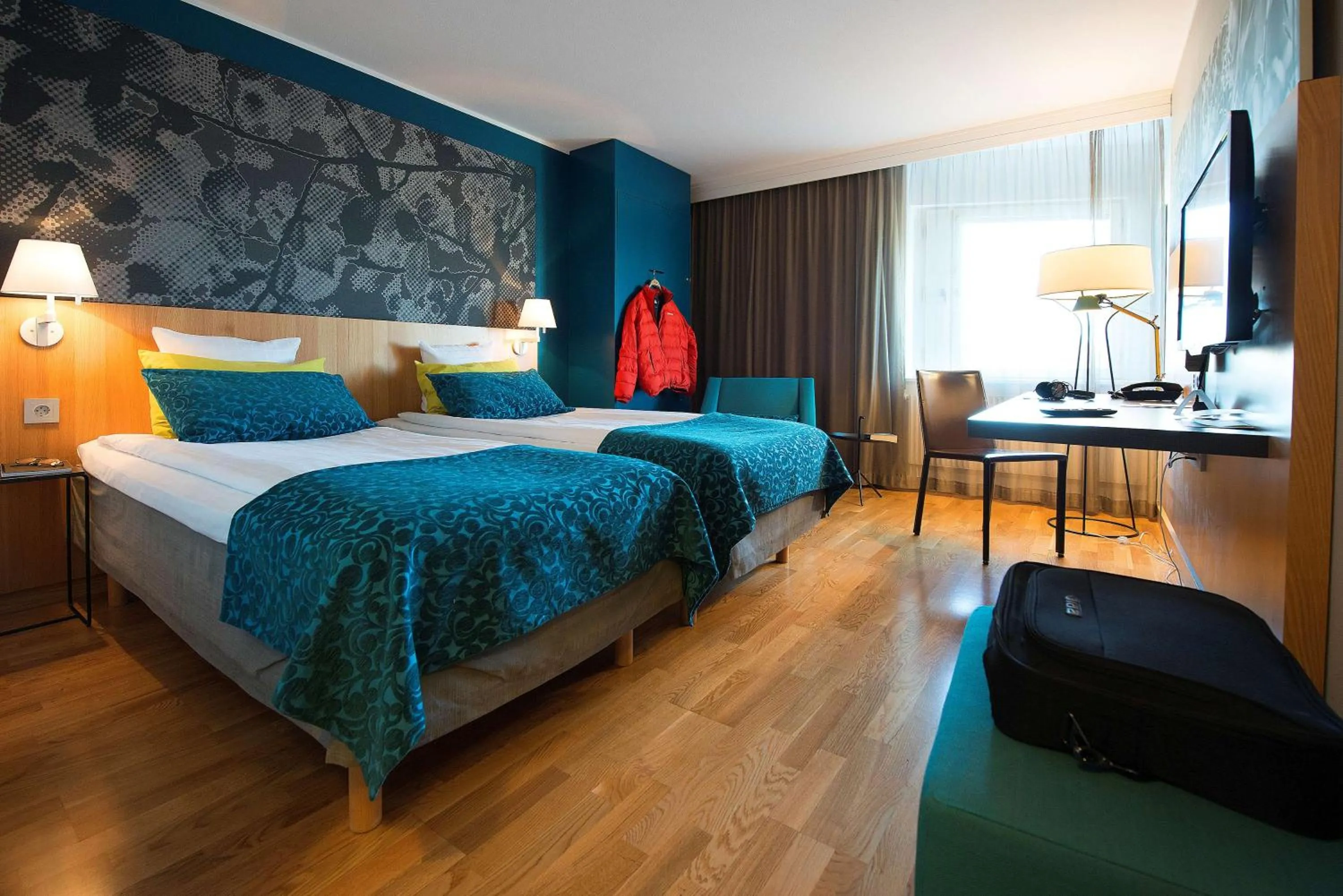 Bedroom, Bed in Scandic Upplands Väsby