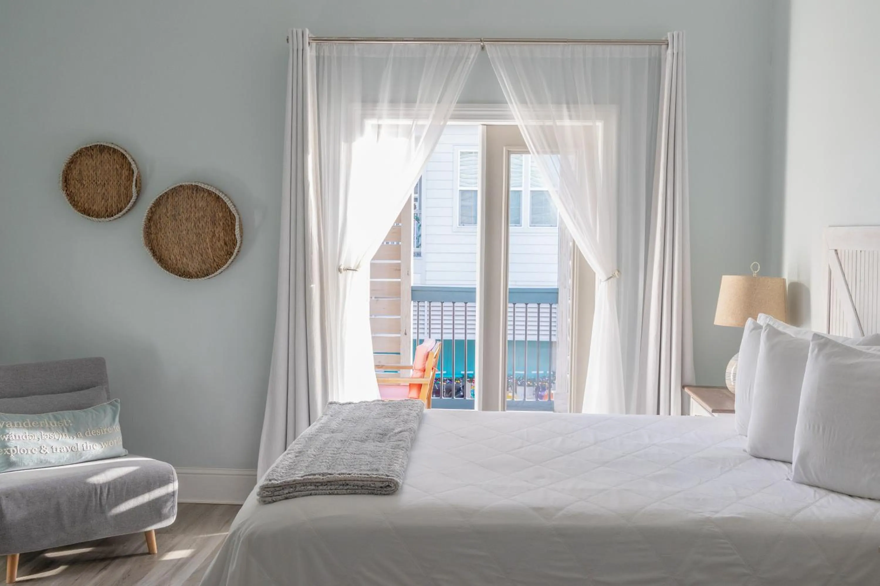 Bed in Hotel Whiskey in Pass Christian