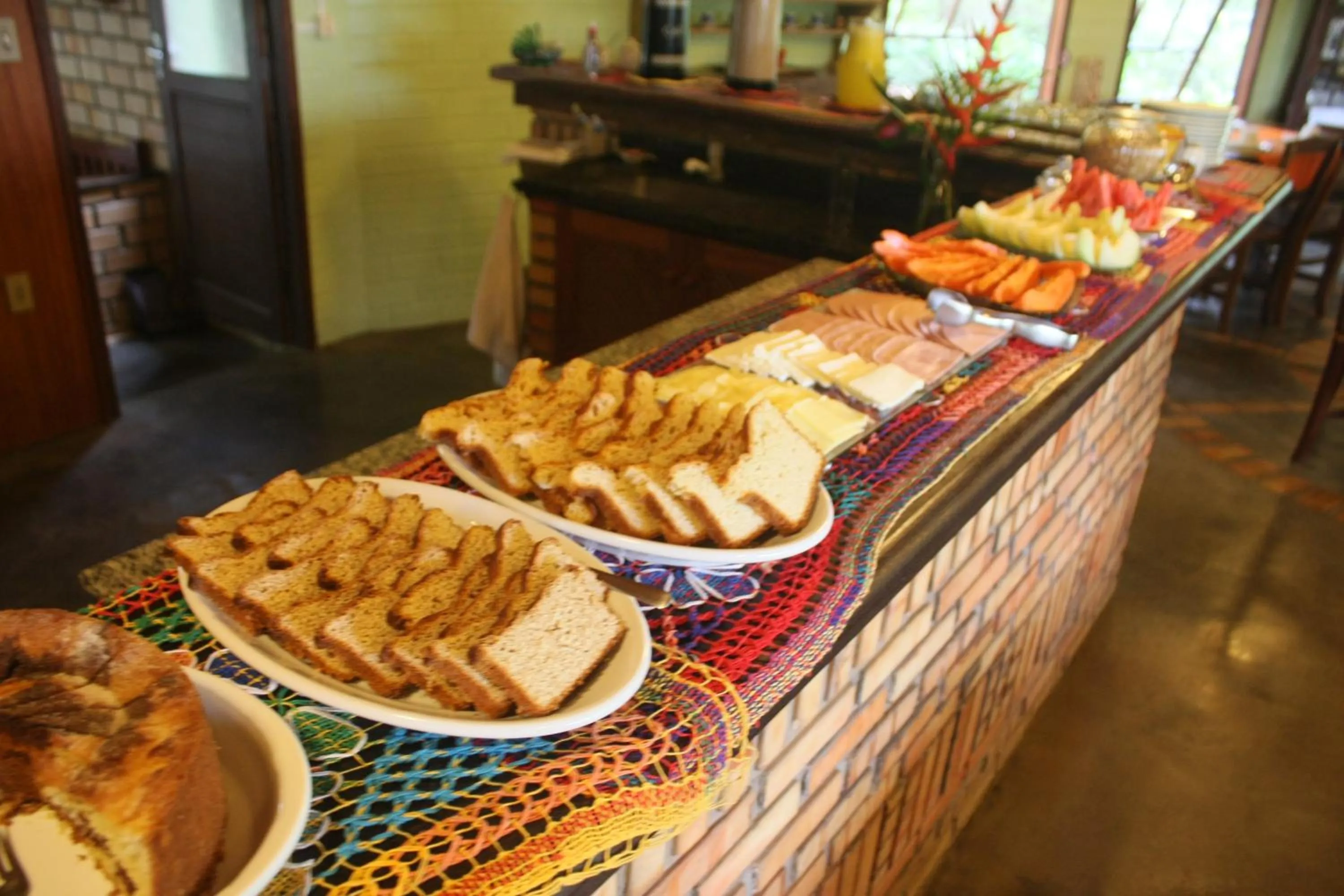 Buffet breakfast in Pousada Sunset