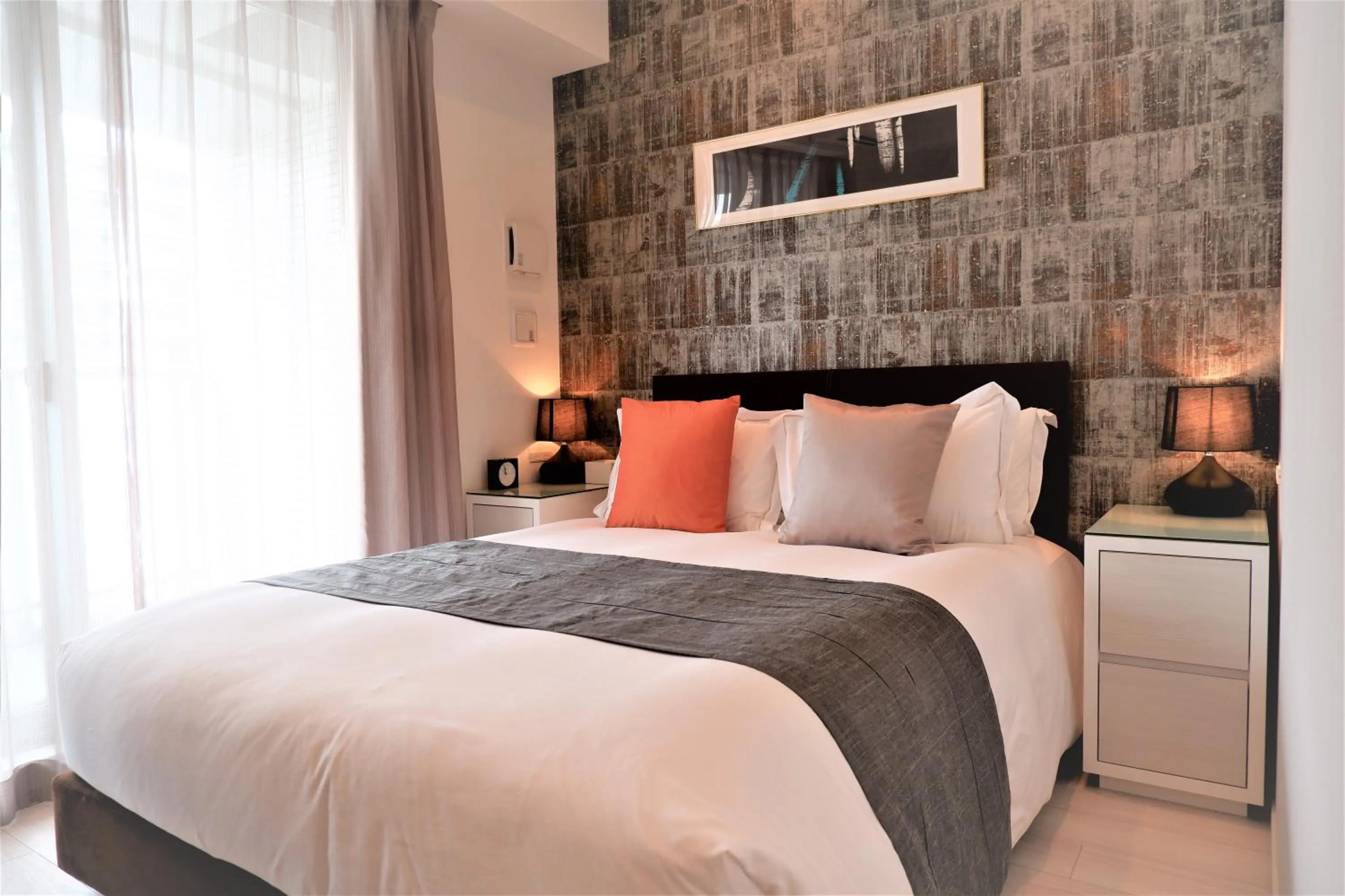 Bedroom, Bed in Oakwood Apartments Minami Azabu Tokyo