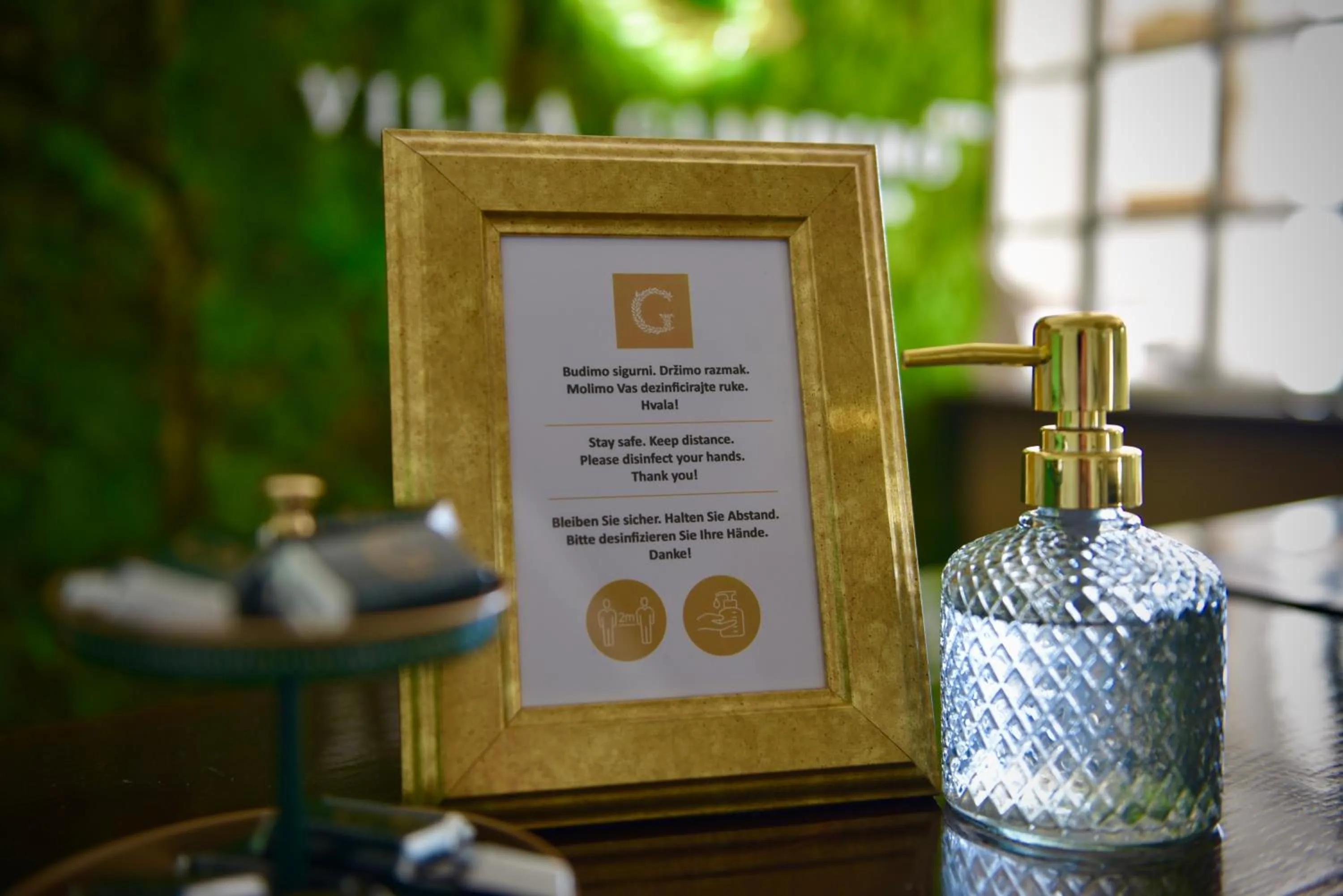 Decorative detail in Villa Giardino Heritage Boutique Hotel Bol