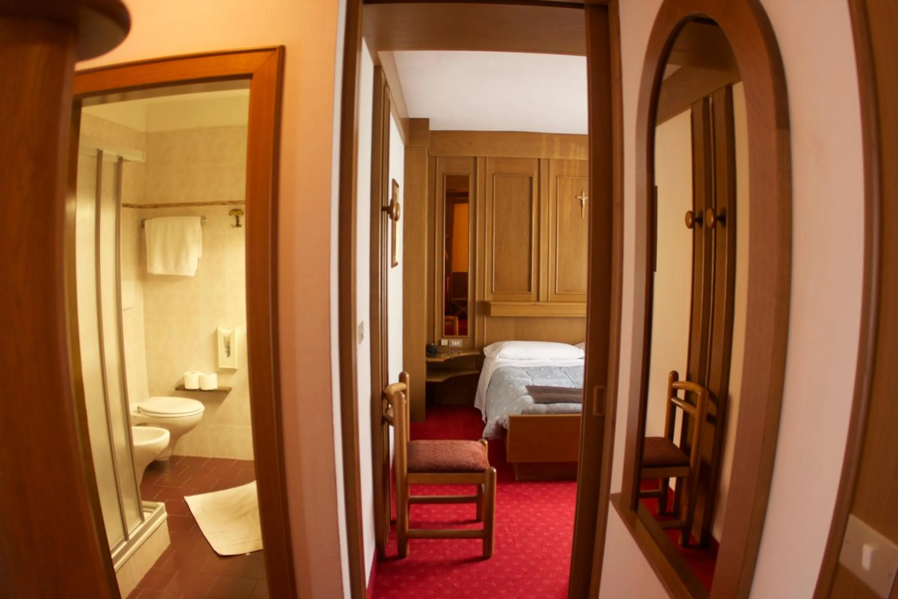 Decorative detail, Bed in Hotel Catinaccio