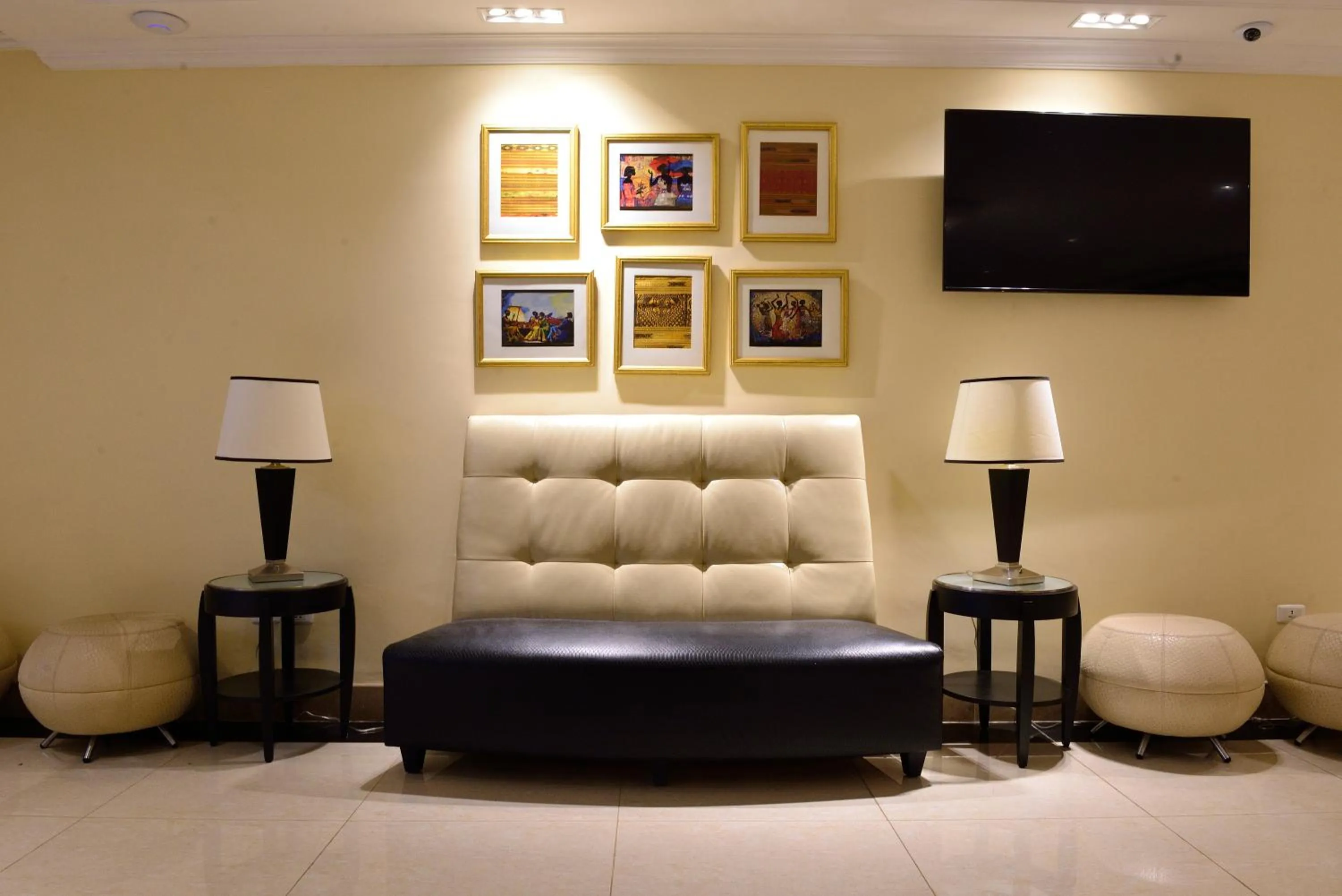 Seating area in The HUB Hotel