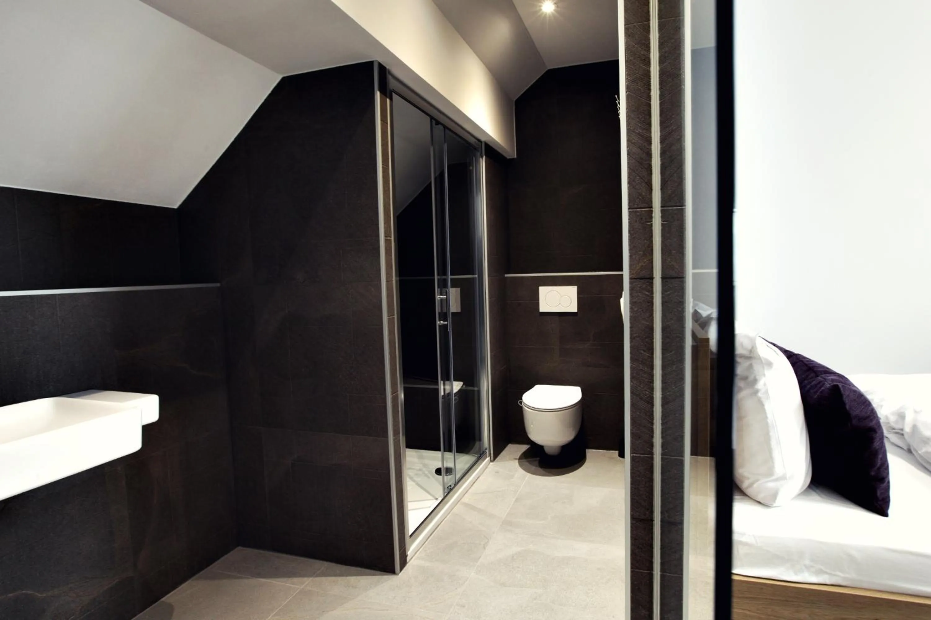 Bathroom, Bed in Apartments The Art House