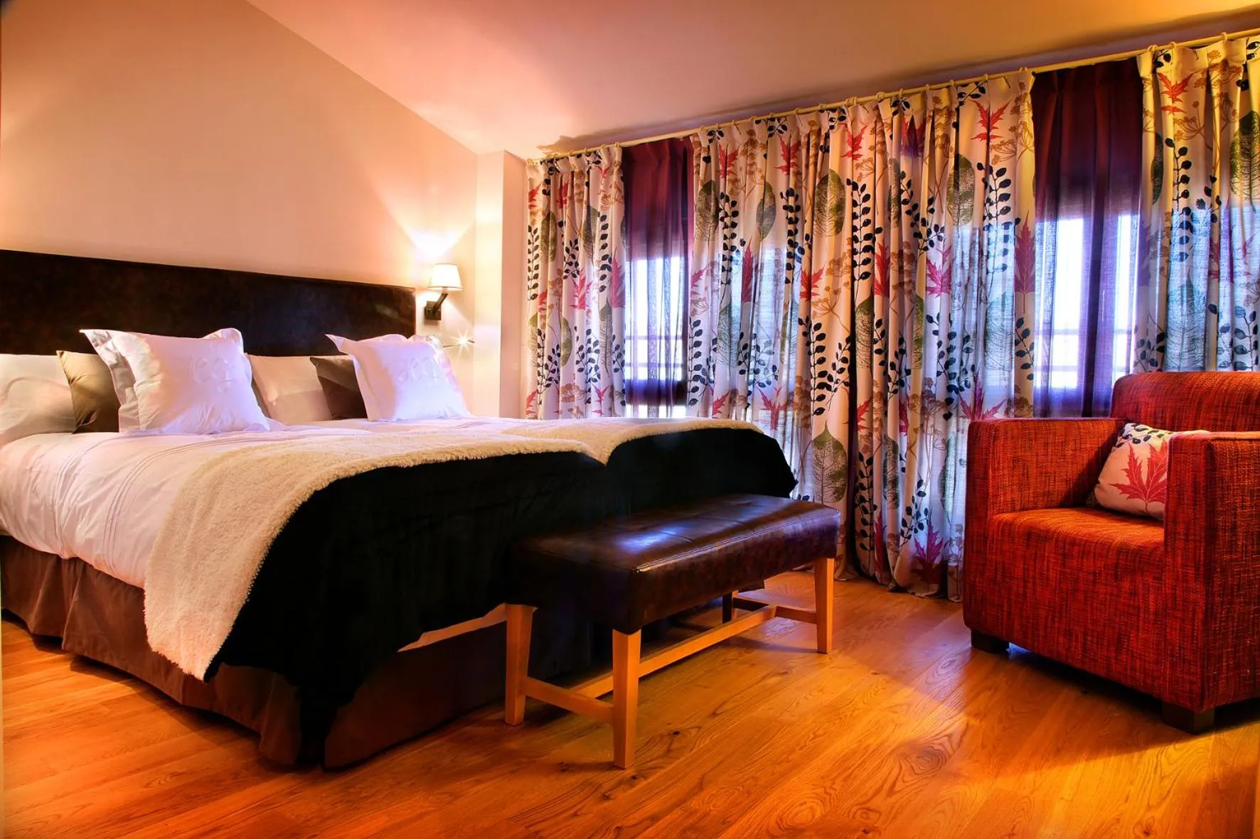 Bed in Hostería de Guara