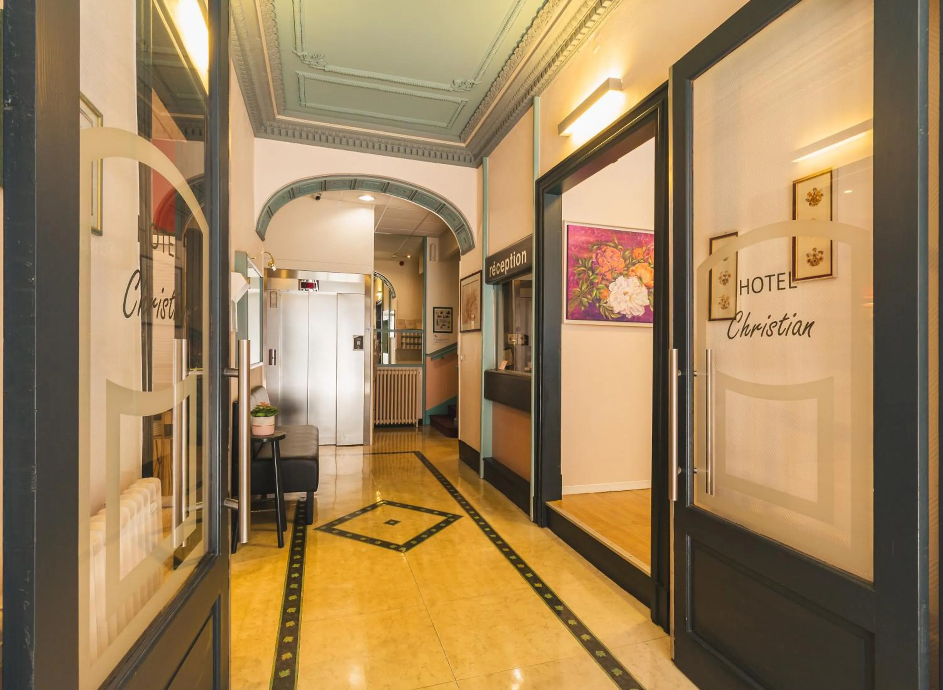 Lobby or reception in Hotel Christian