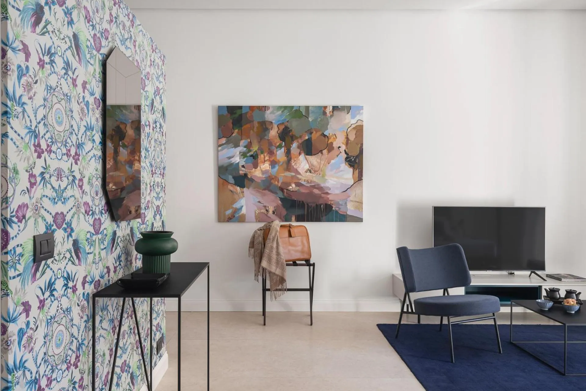 Living room in Palazzo Sovrana Serviced Luxury Apartments