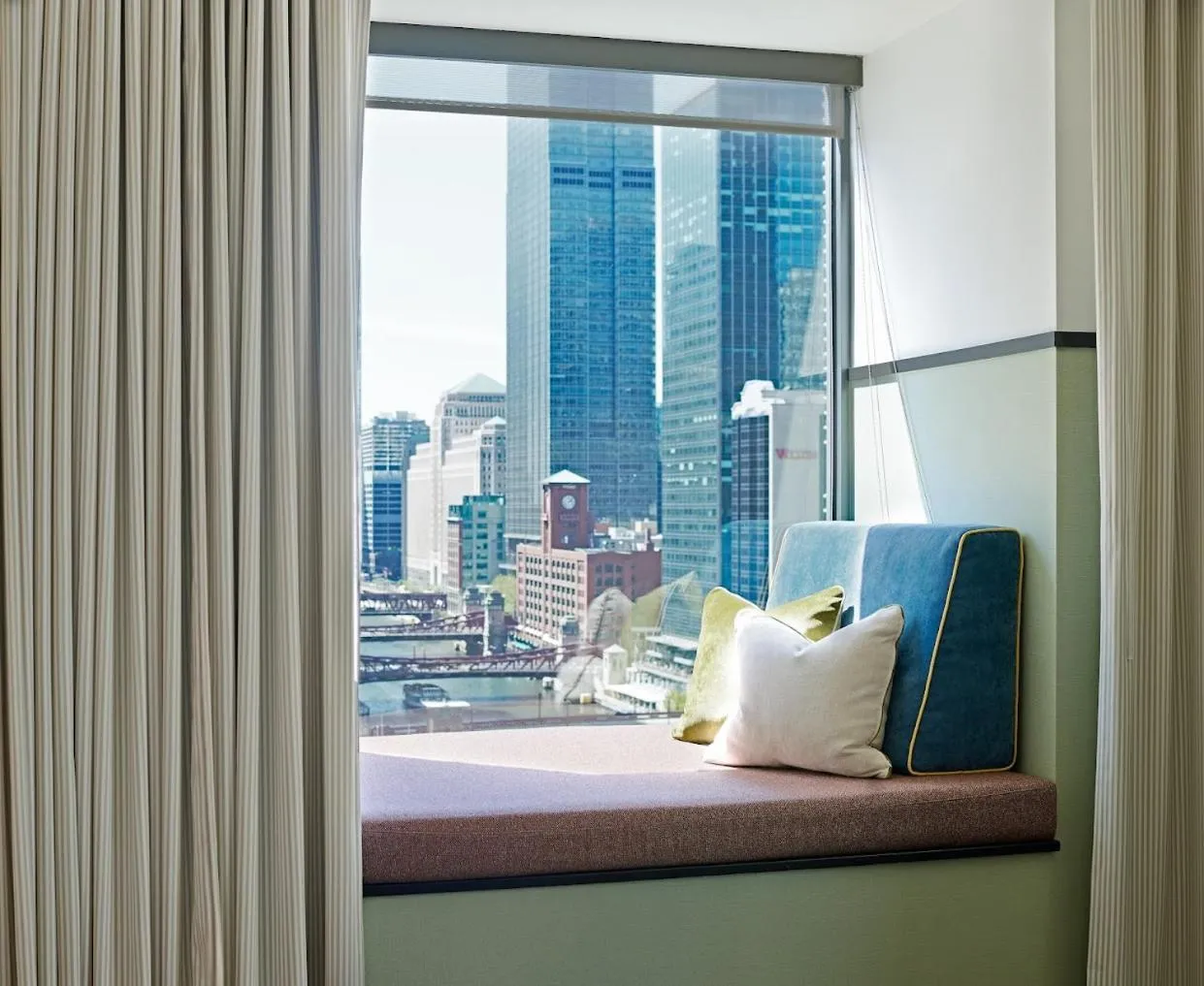 Bed in Kimpton Hotel Monaco Chicago, an IHG Hotel