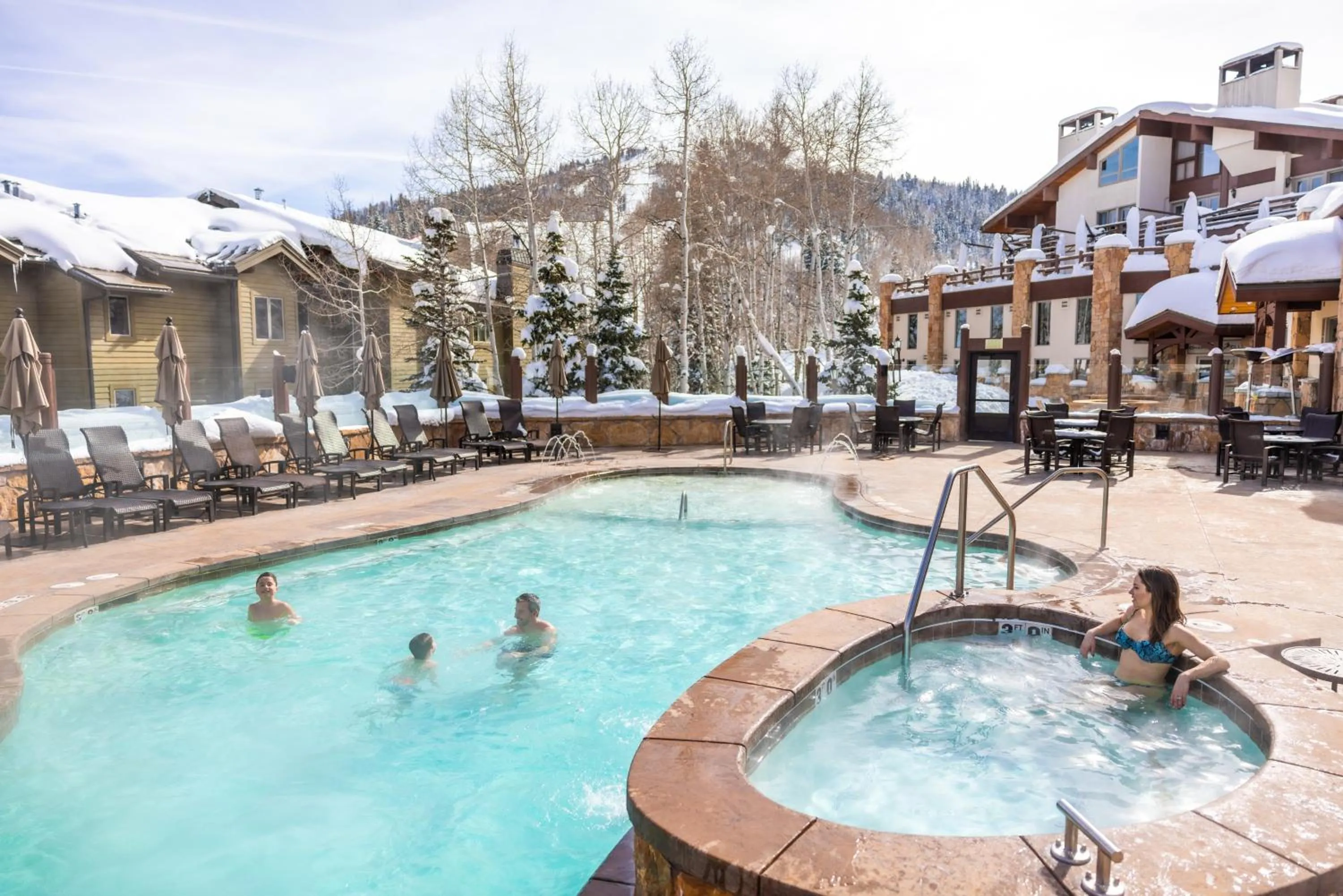 Swimming pool in Stein Eriksen Lodge Deer Valley