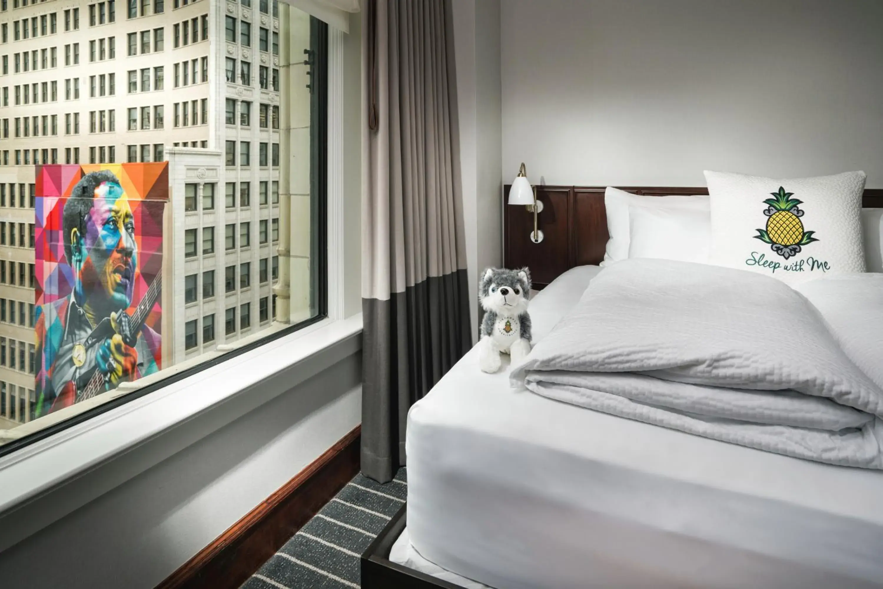 Bed in Staypineapple, An Iconic Hotel, The Loop Bed in Staypineapple, An Iconic Hotel, The Loop