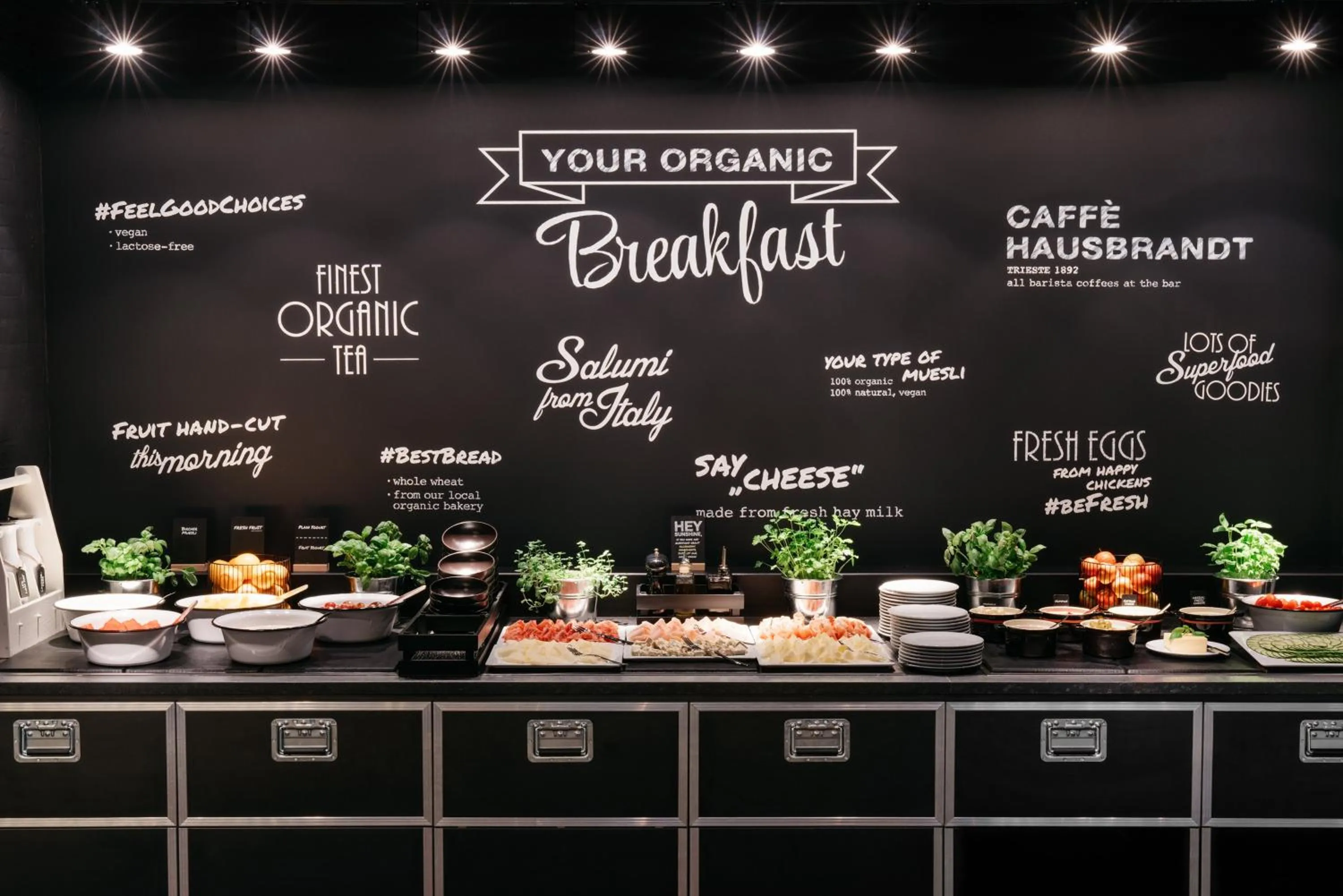 Buffet breakfast in Ruby Leni Hotel Dusseldorf