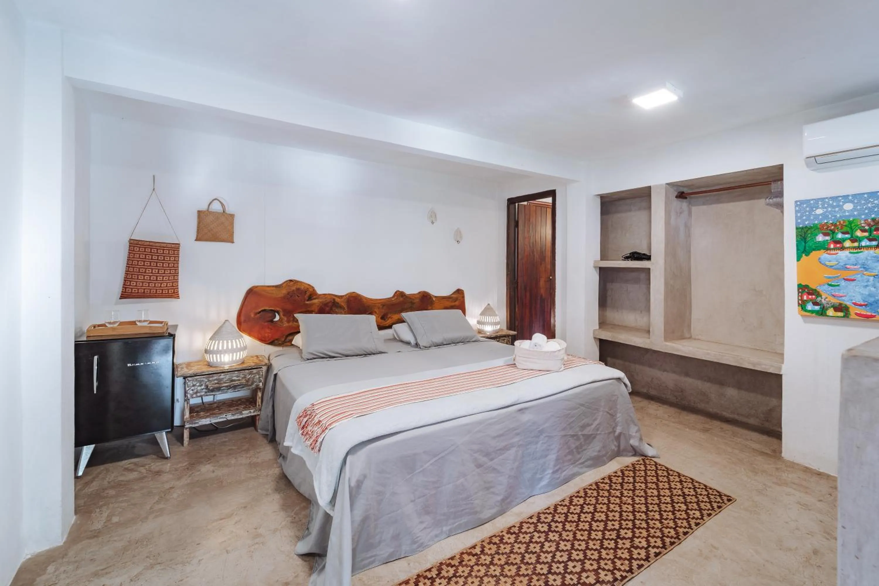 Bed in Pousada Caraiva Guest House