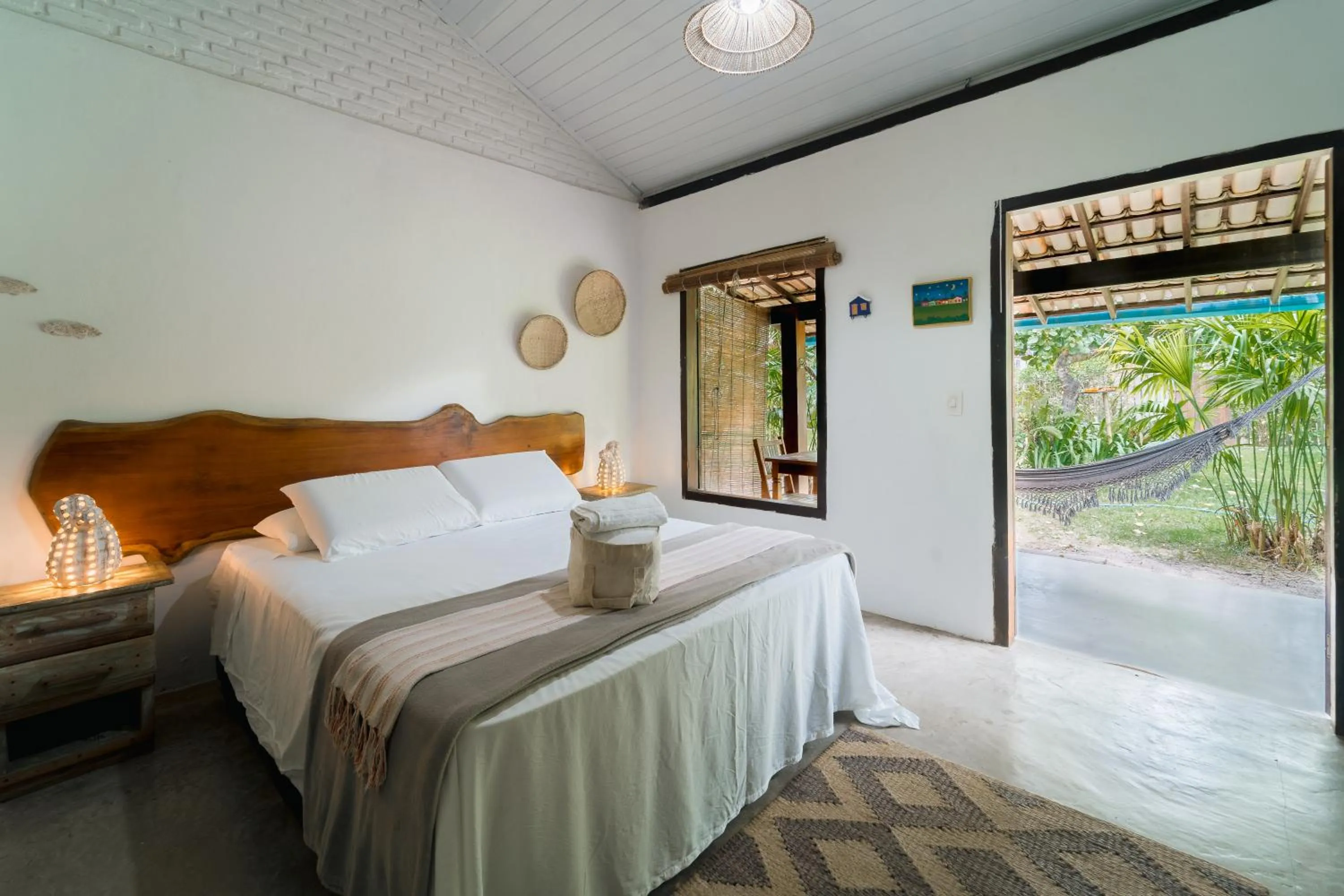 Bed in Pousada Caraiva Guest House