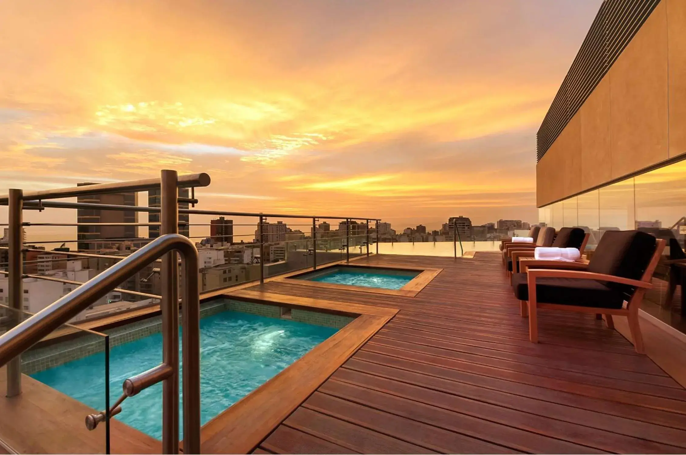 Pool view in Hilton Lima Miraflores Pool view in Hilton Lima Miraflores
