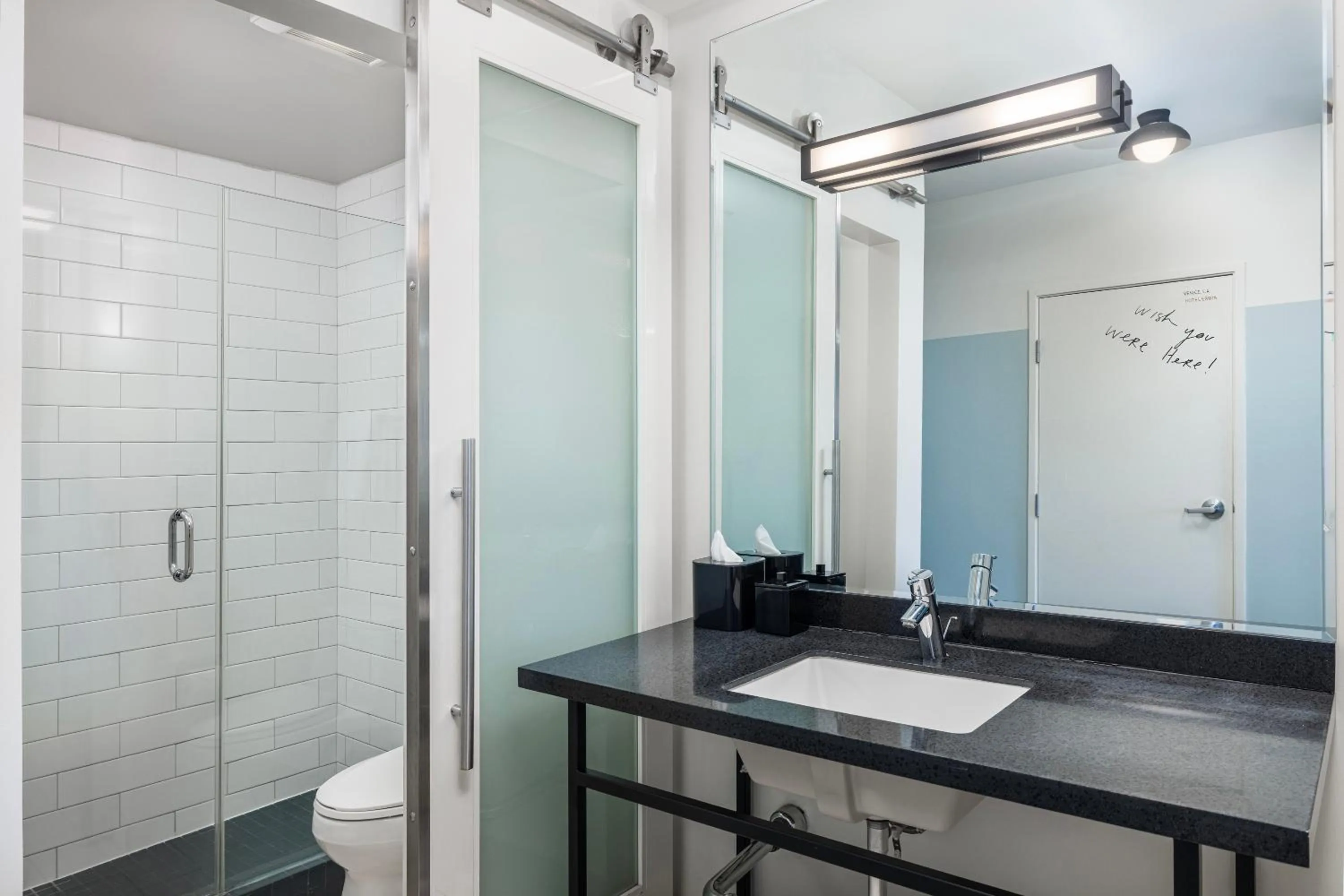 Shower in Hotel Erwin Venice Beach