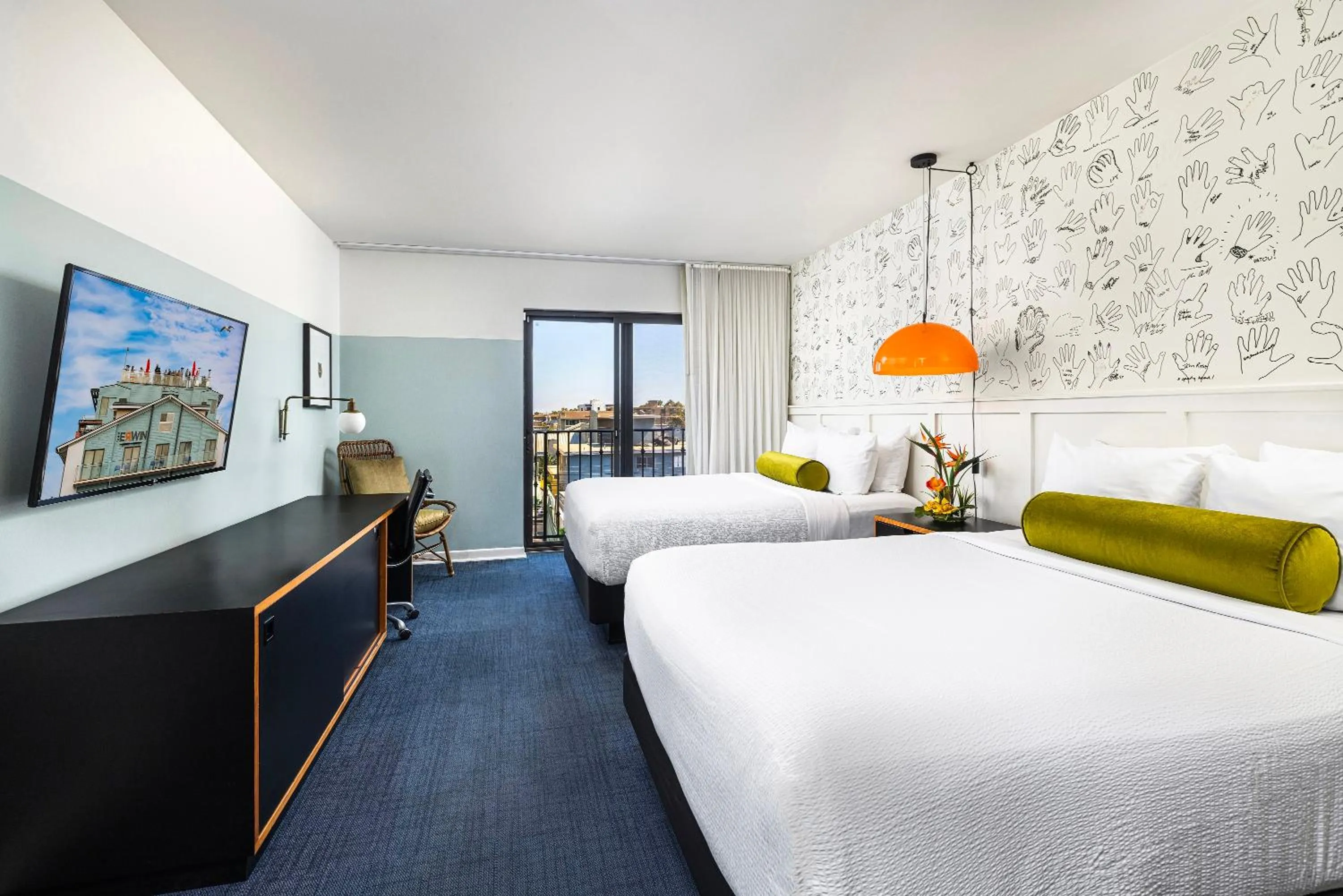 Bed in Hotel Erwin Venice Beach