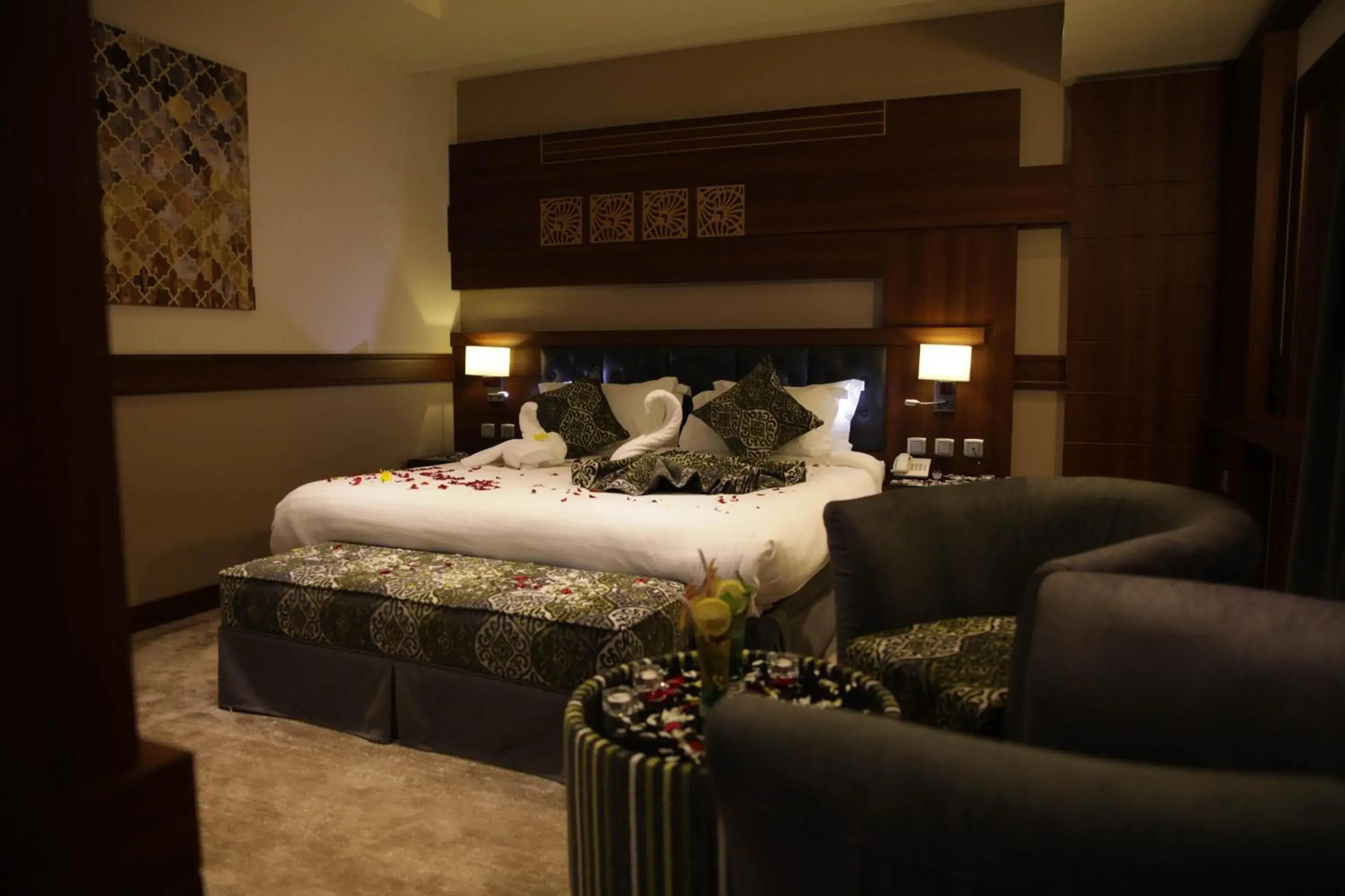 Decorative detail, Bed in Dalin Hotel Decorative detail, Bed in Dalin Hotel