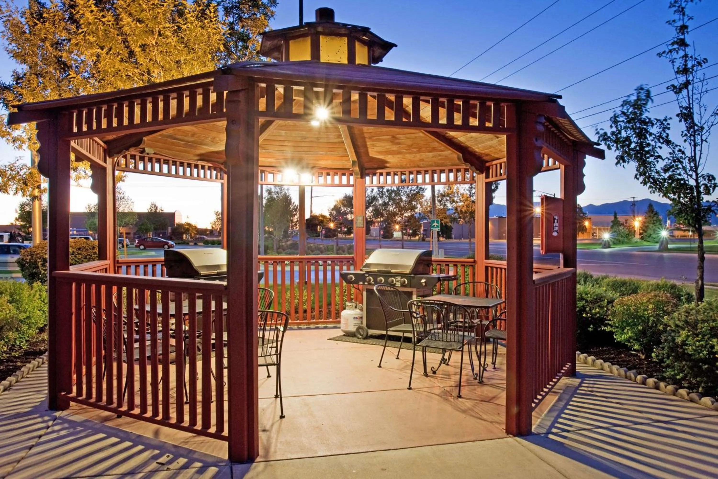 Patio in Sonesta Simply Suites Salt Lake City Airport