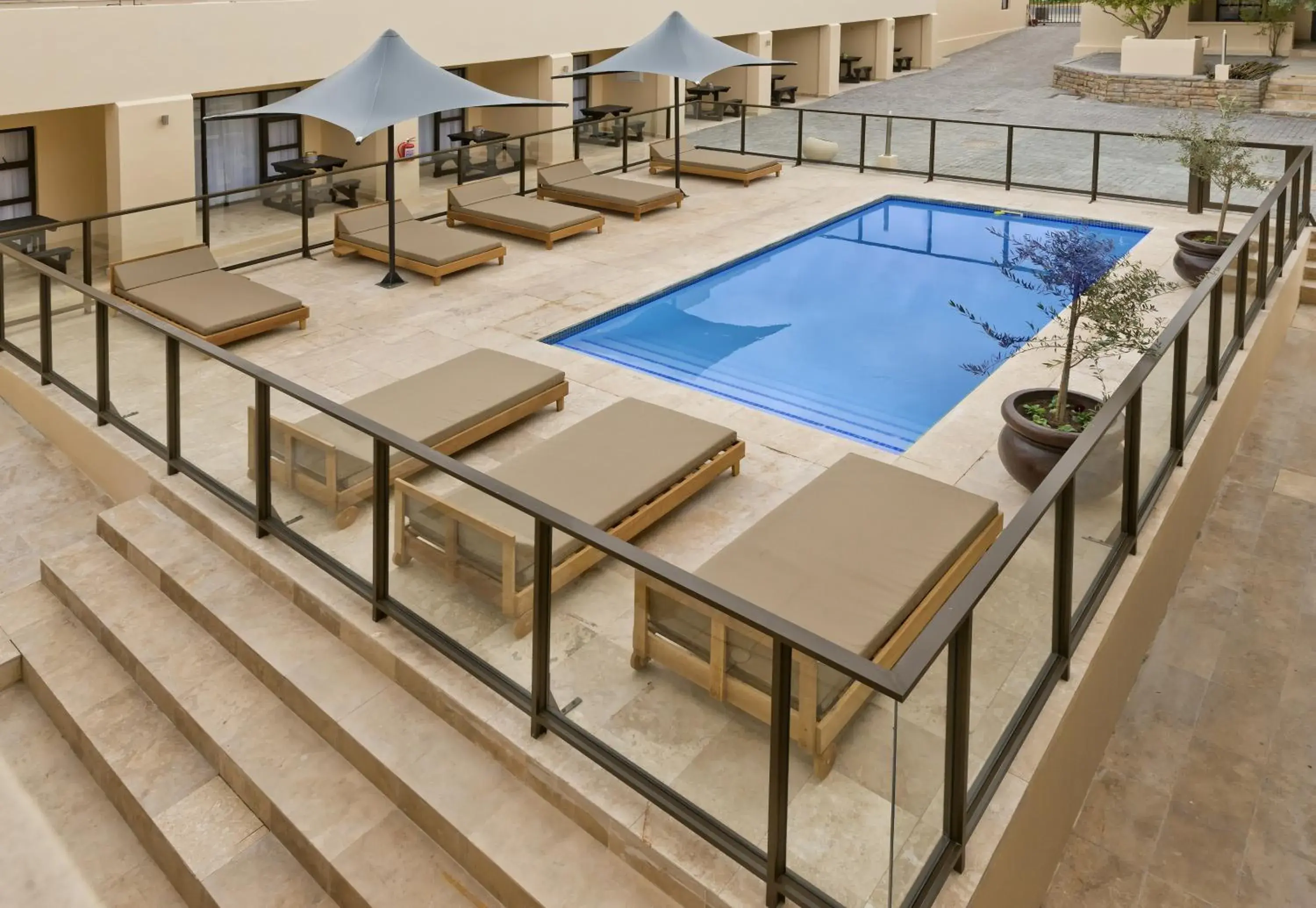 Pool view in Clanwilliam Hotel Pool view in Clanwilliam Hotel