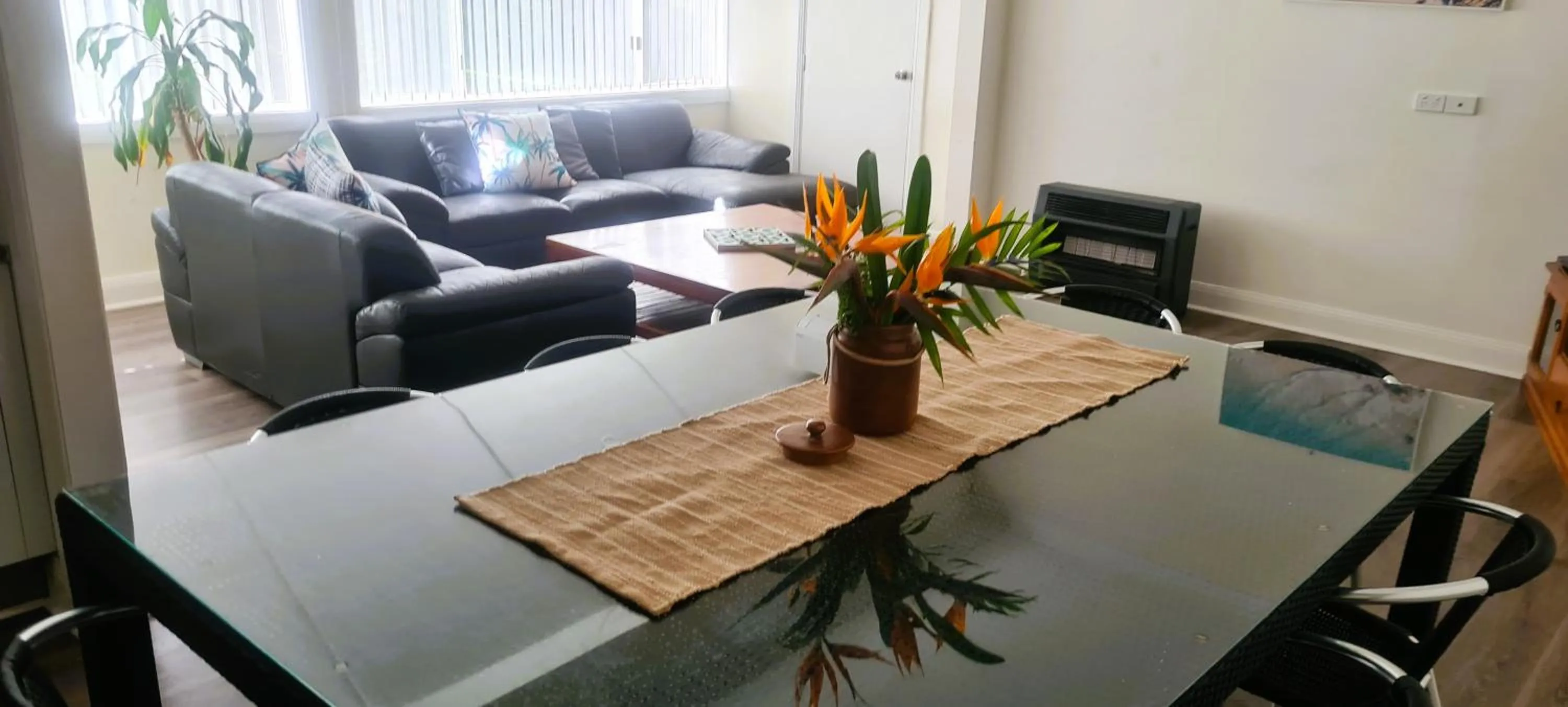 Living room in The Retreat Port Stephens