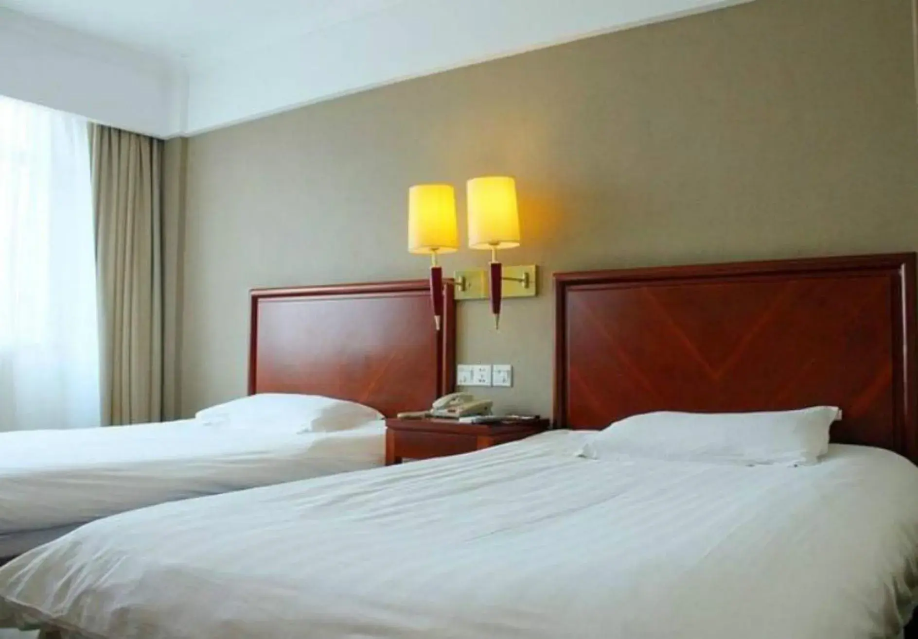 Bed in GMA Hotel ShangHai WuNing Road ZhenPing Road Metro Station Bed in GMA Hotel ShangHai WuNing Road ZhenPing Road Metro Station