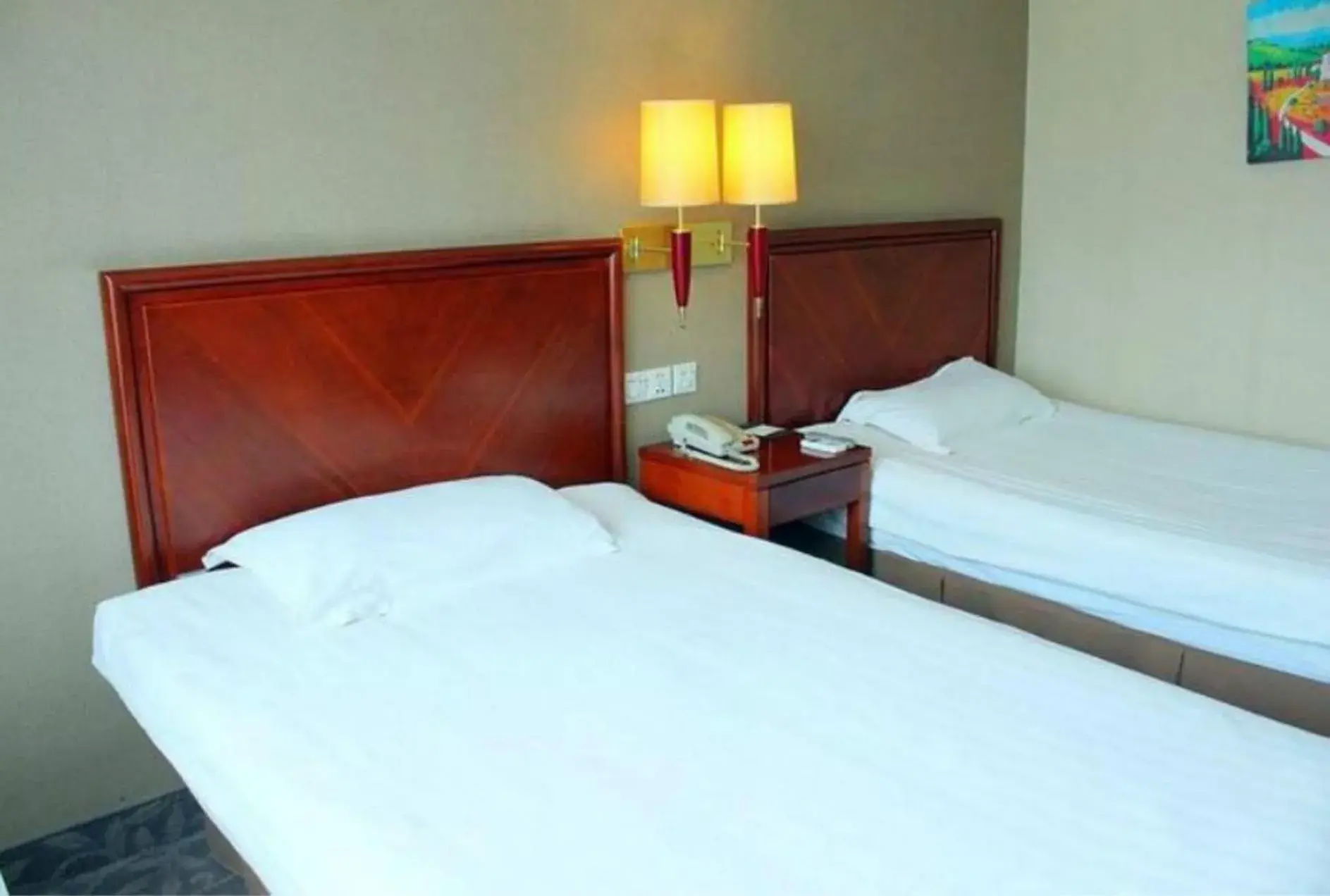 Bed in GMA Hotel ShangHai WuNing Road ZhenPing Road Metro Station Bed in GMA Hotel ShangHai WuNing Road ZhenPing Road Metro Station