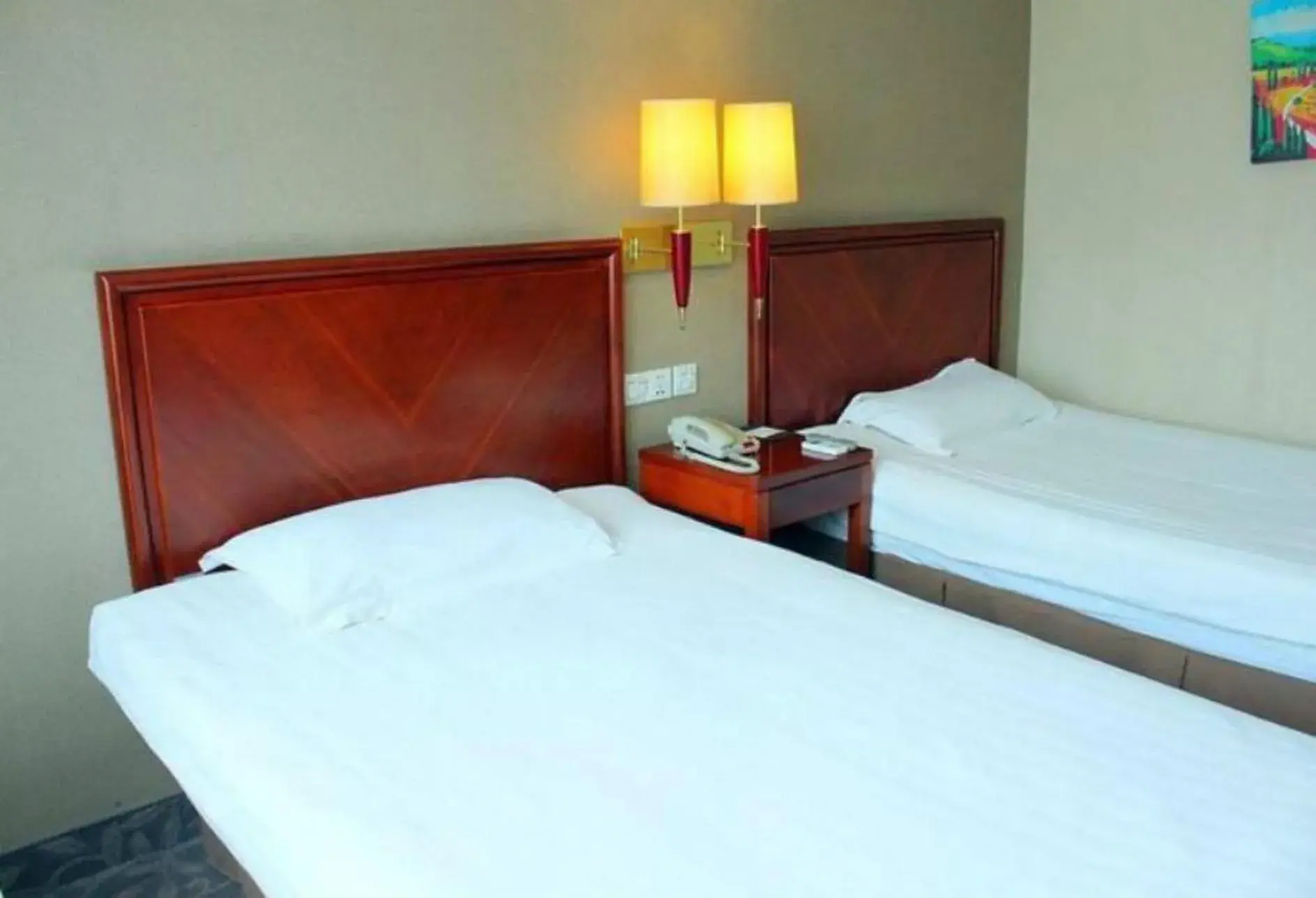 Bed in GMA Hotel ShangHai WuNing Road ZhenPing Road Metro Station Bed in GMA Hotel ShangHai WuNing Road ZhenPing Road Metro Station