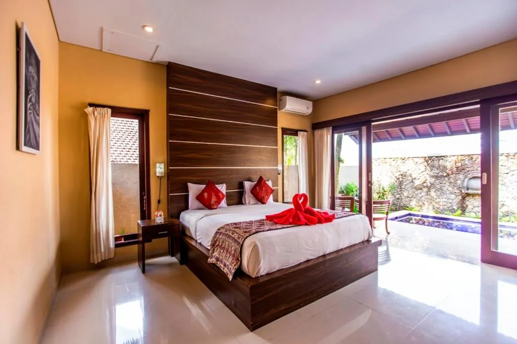Bed in Villa Mandi Ubud