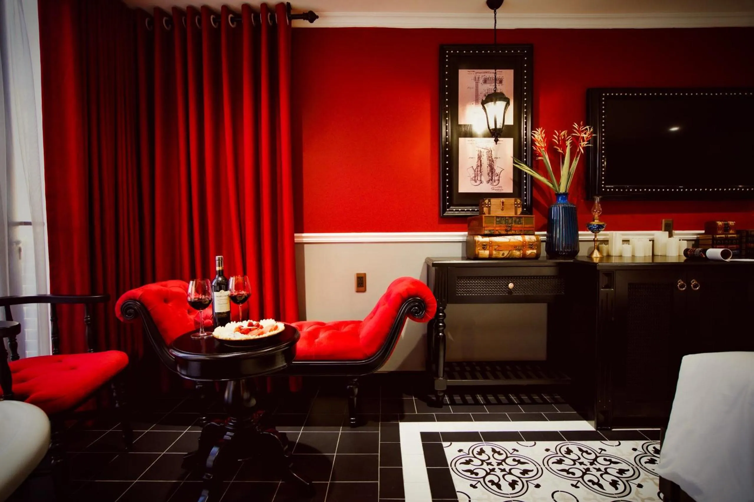 Seating area in Adora Art Hotel