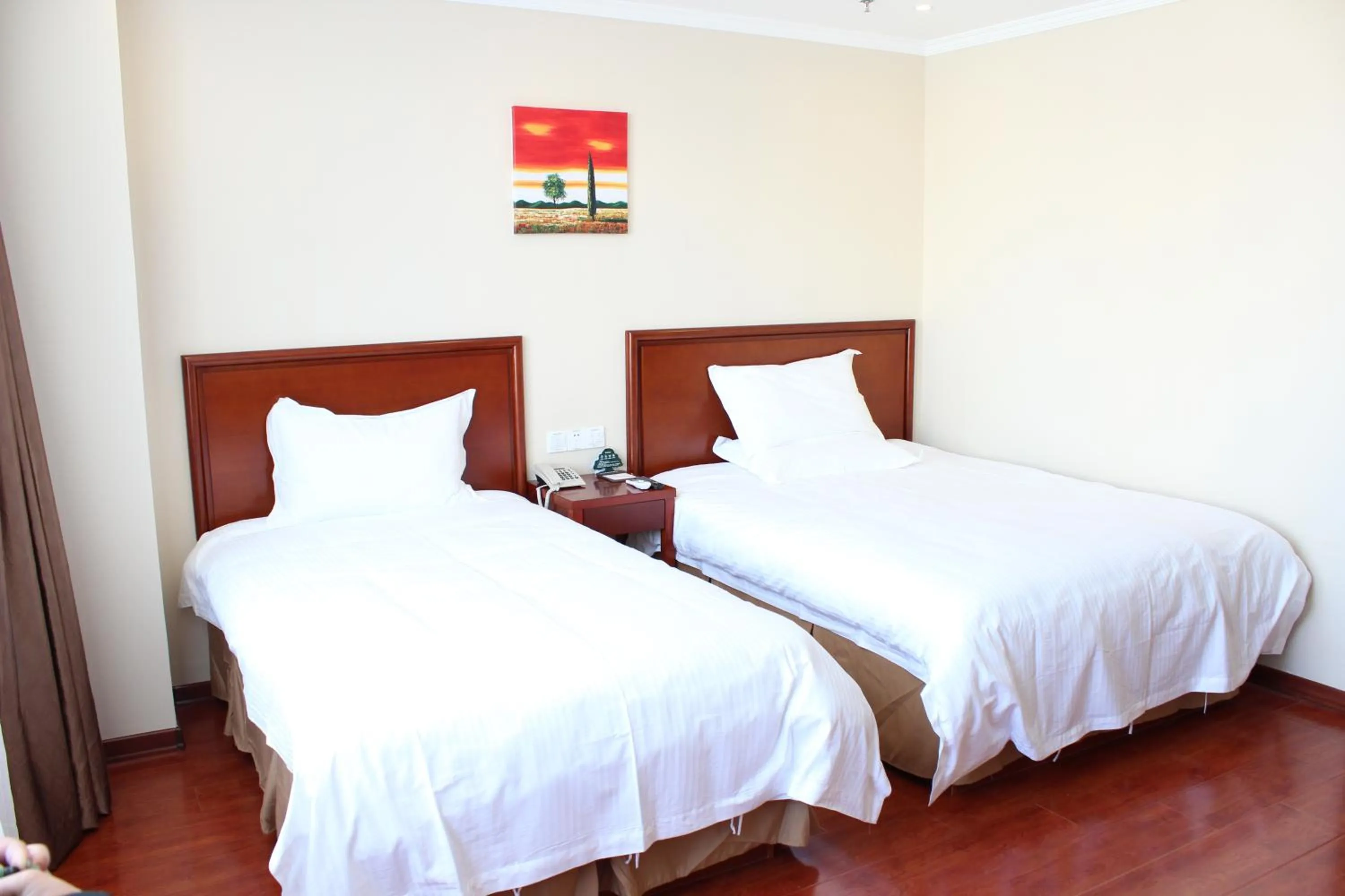 Bedroom, Bed in Greentree Inn Nanjing Shanxi Road Cloth City Business Hotel