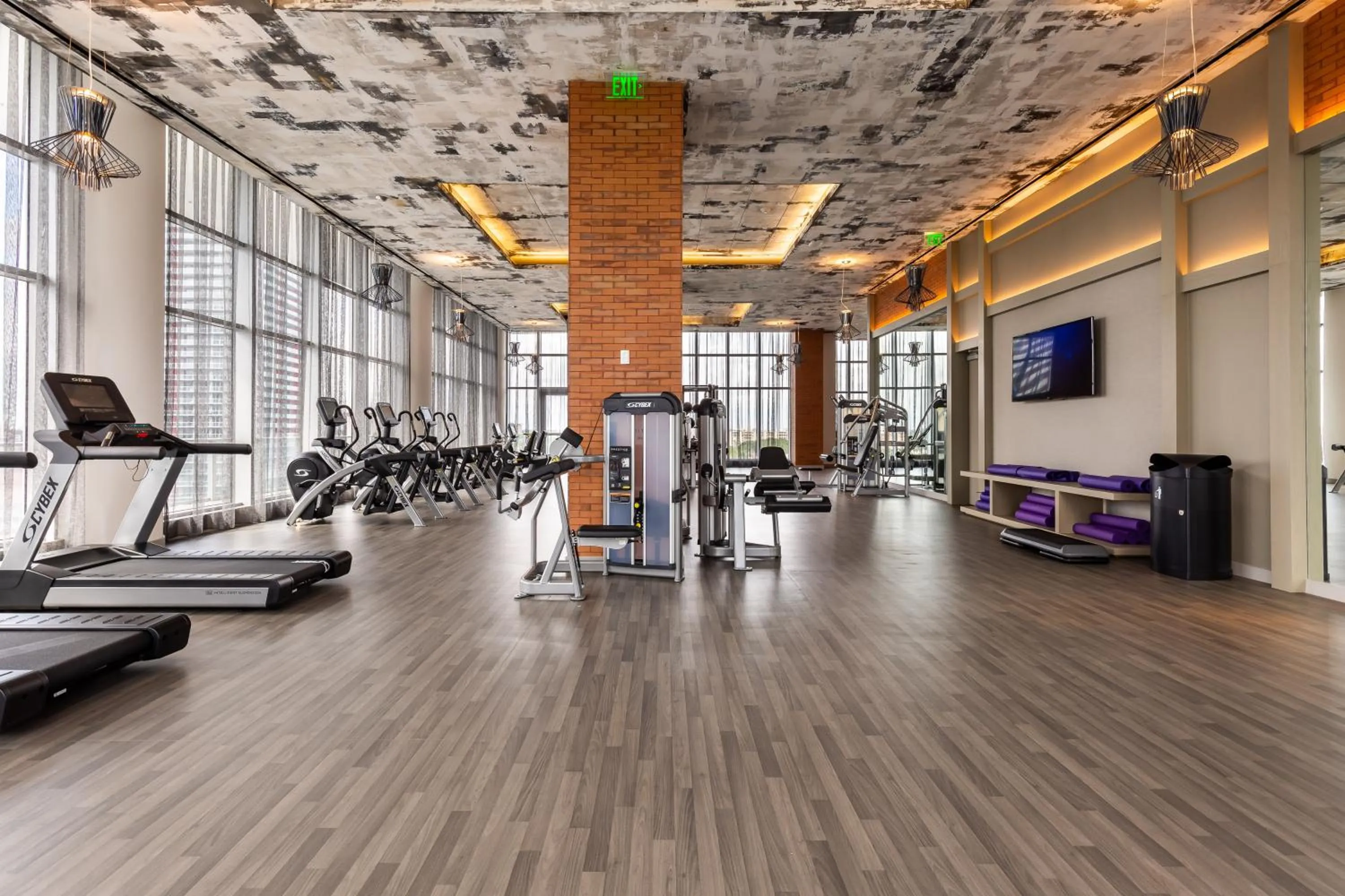 Fitness centre/facilities in Private Ocean Condos at Hyde Beach Resort & Residences