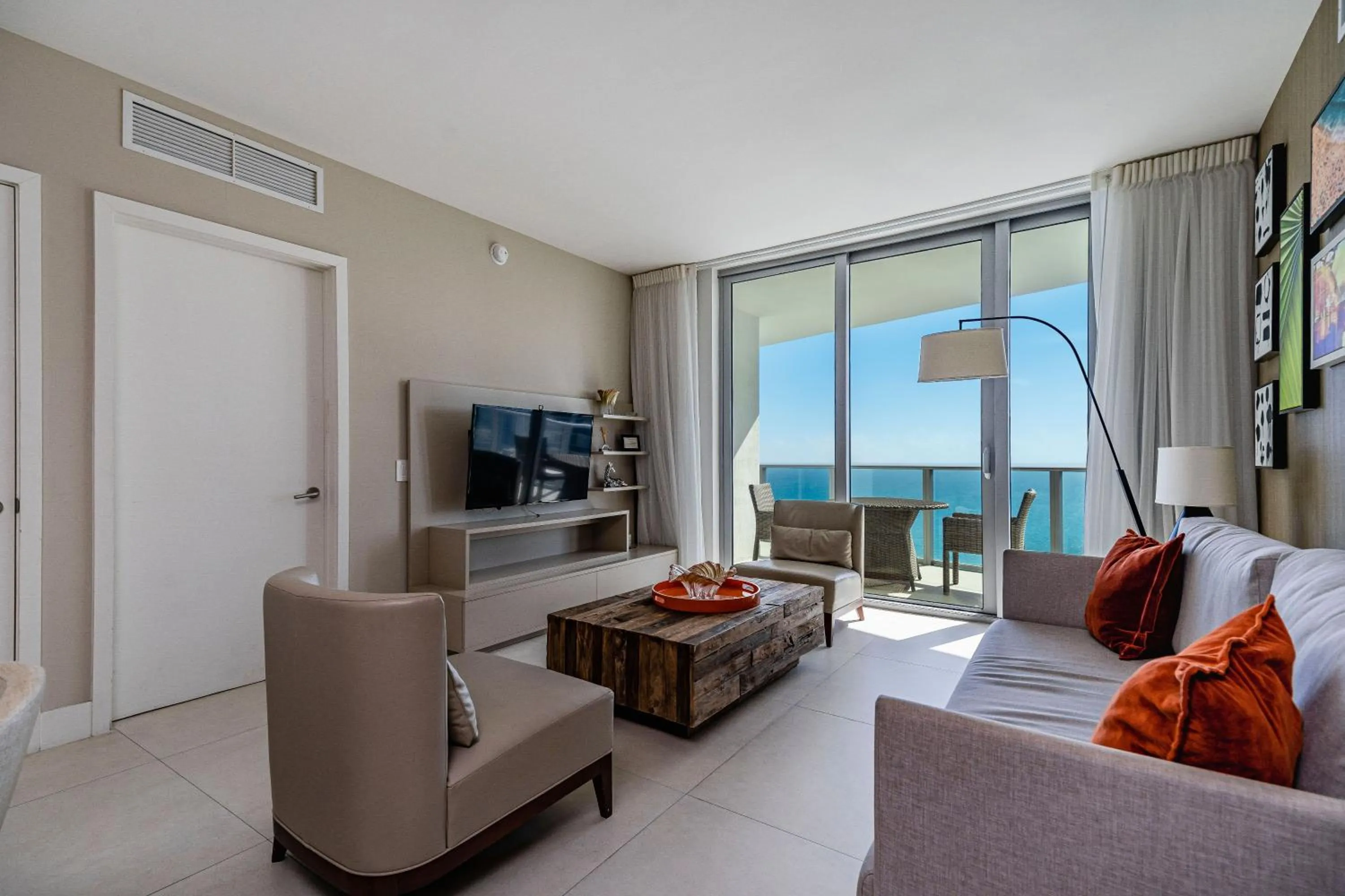 TV and multimedia in Private Ocean Condos at Hyde Beach Resort & Residences