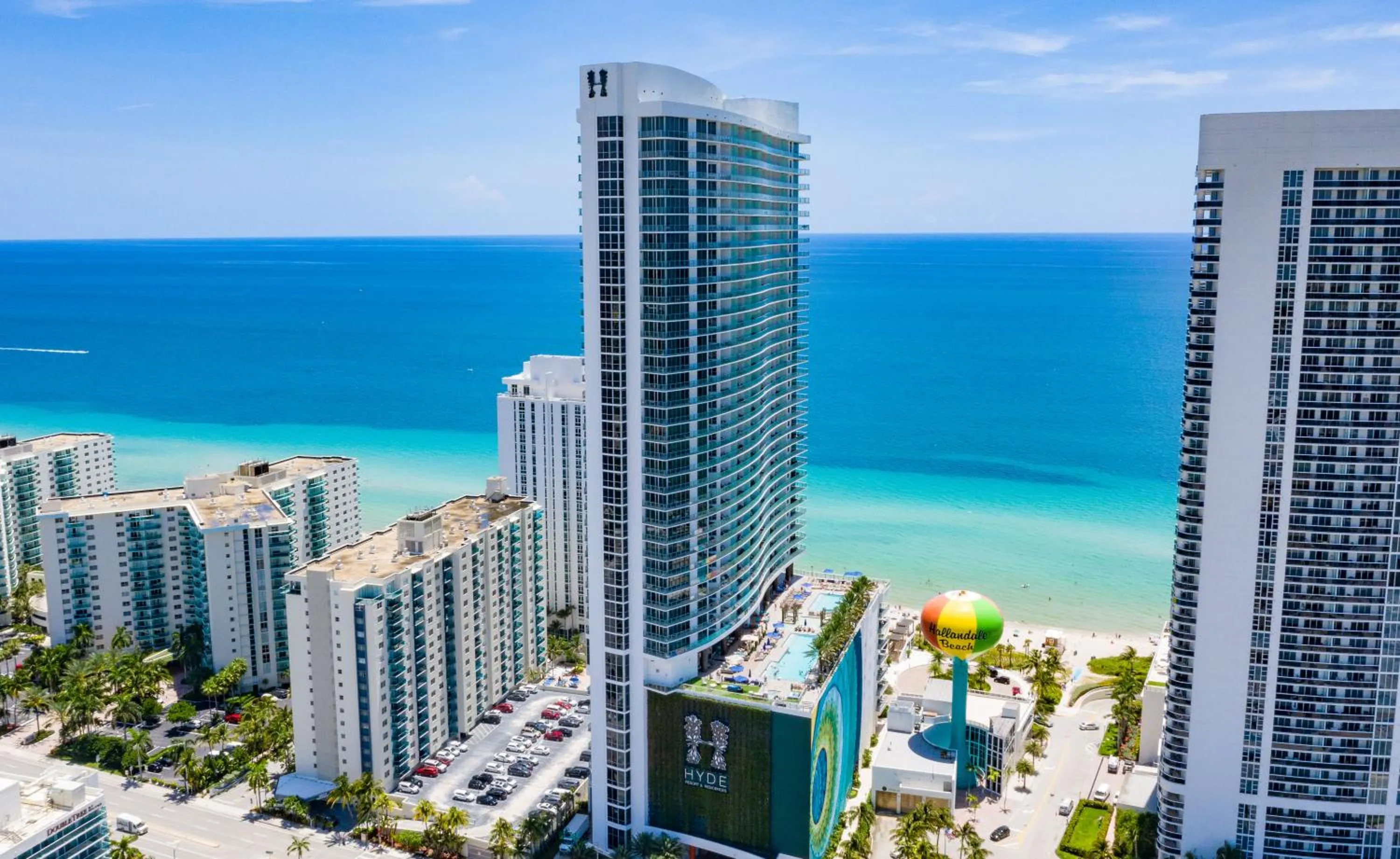Bird's eye view in Private Ocean Condos at Hyde Beach Resort & Residences