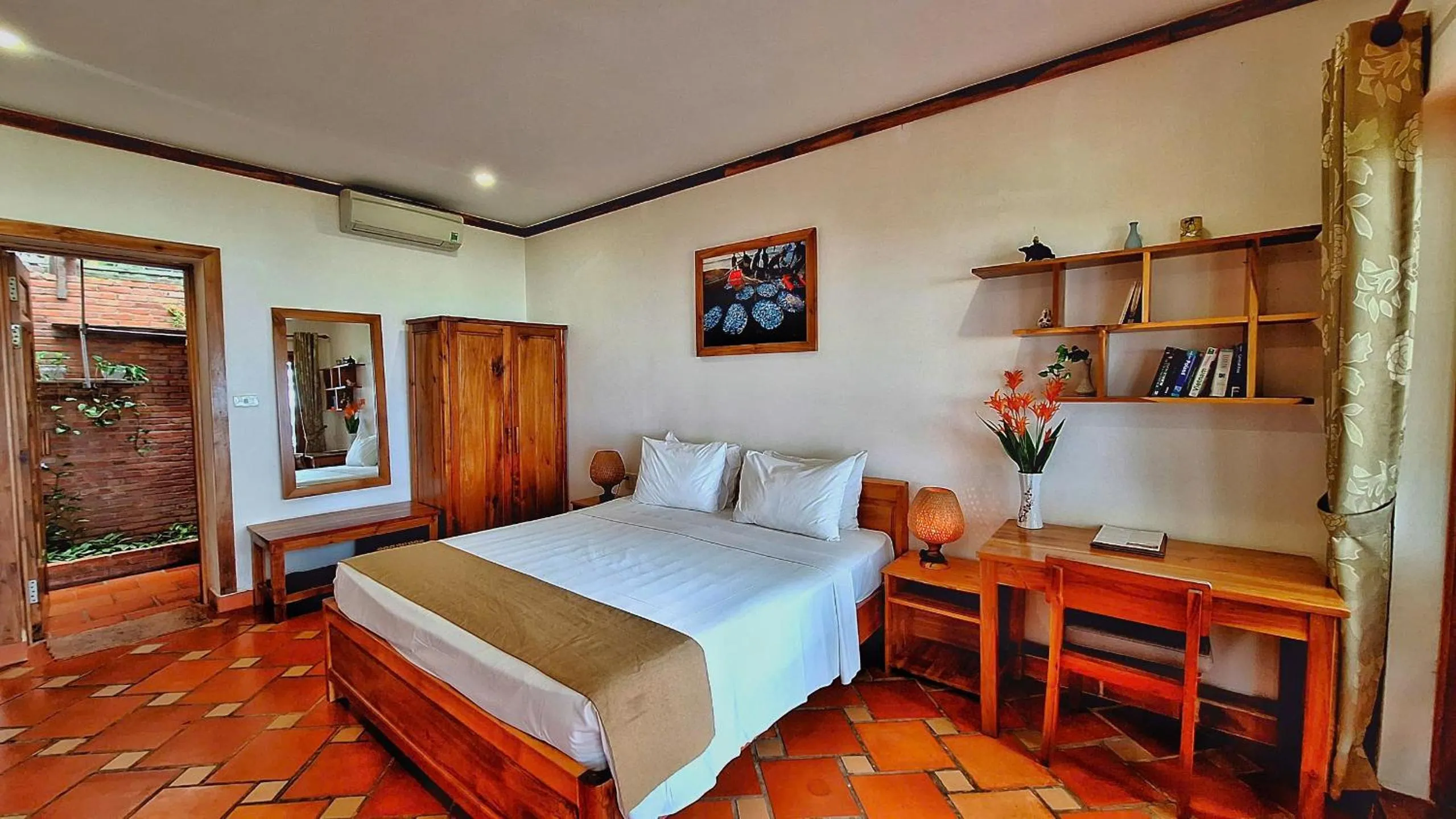 Bed in Ancarine Beach Resort