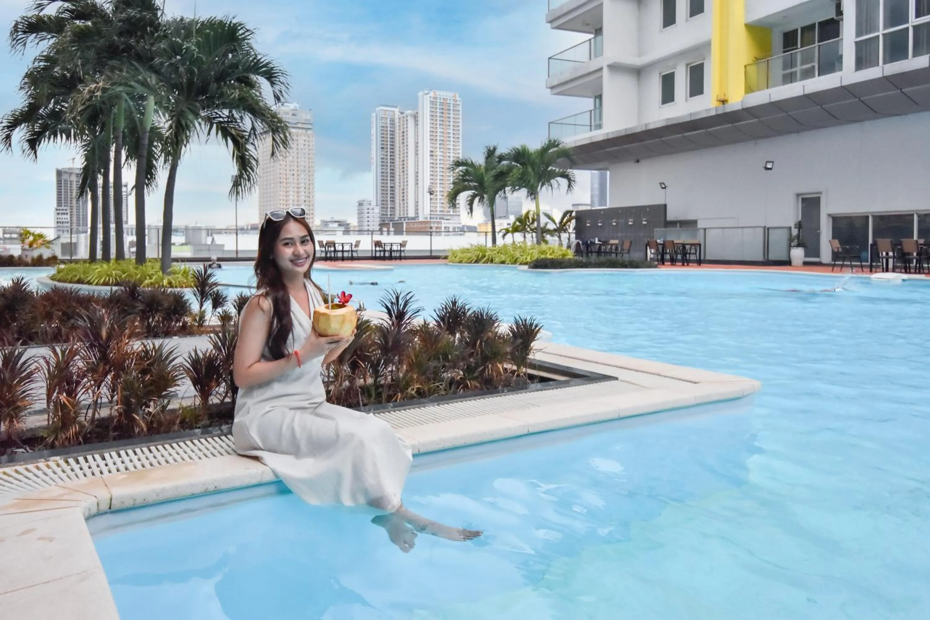 Pool view in Olympia City Hotel by Dara