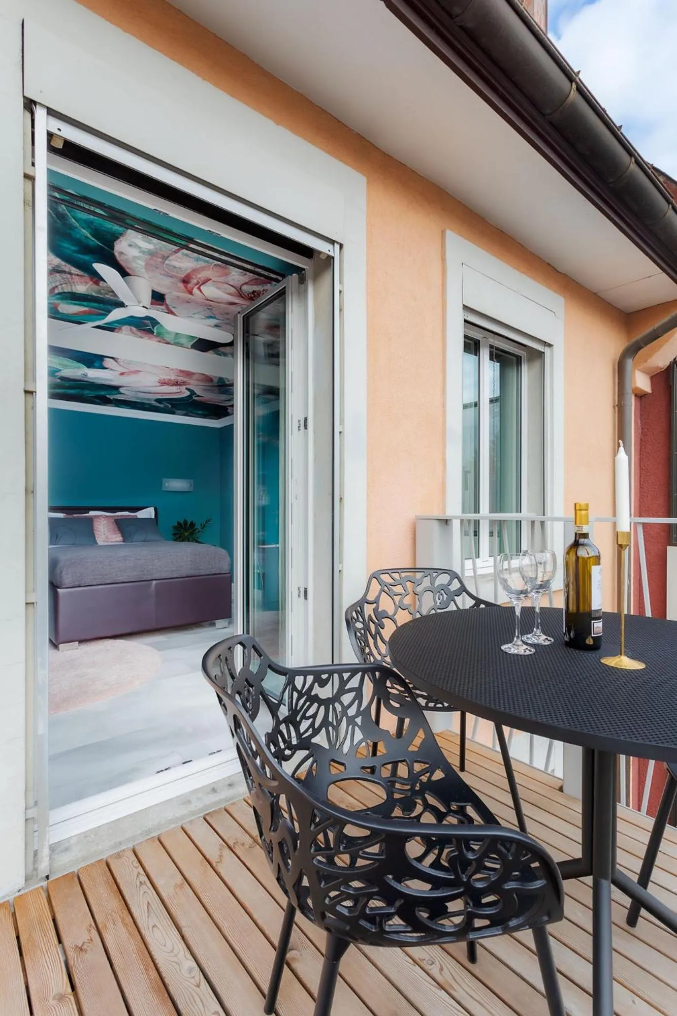 Balcony/Terrace in VISIONAPARTMENTS Albertstrasse - contactless check-in