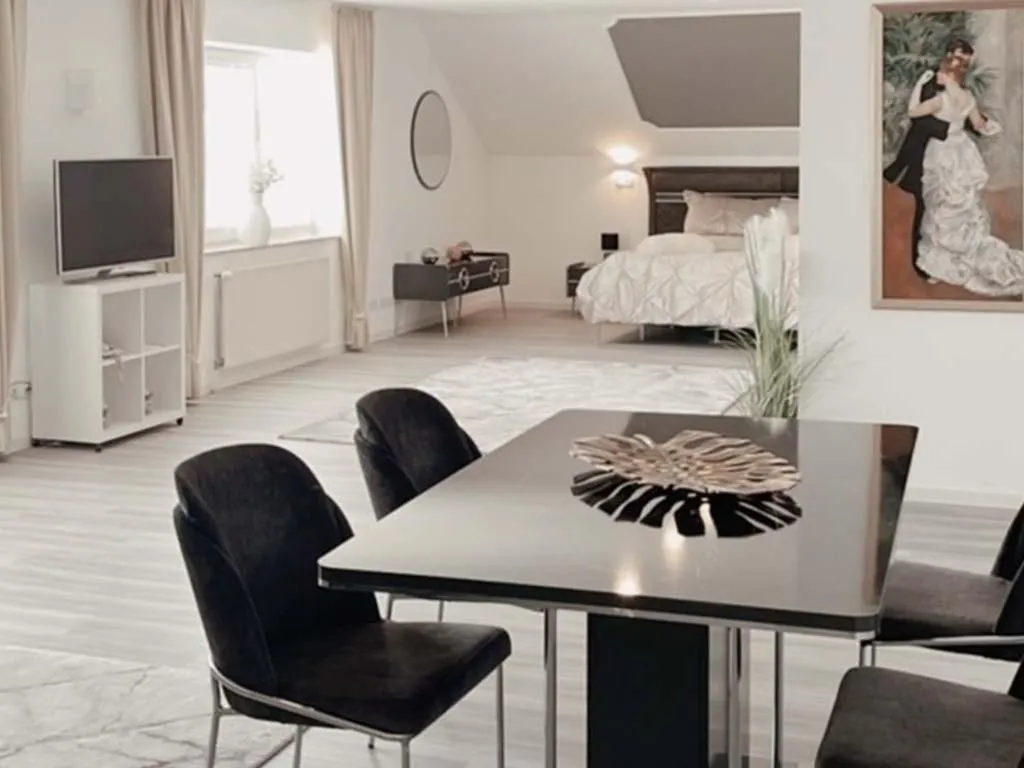 Bed in Hotel Rosenheim