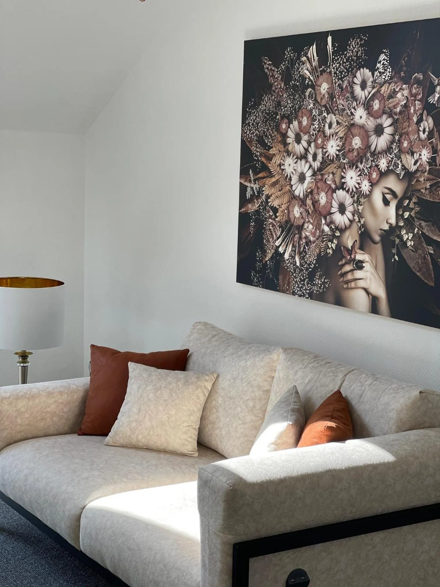 Bed in Hotel Rosenheim