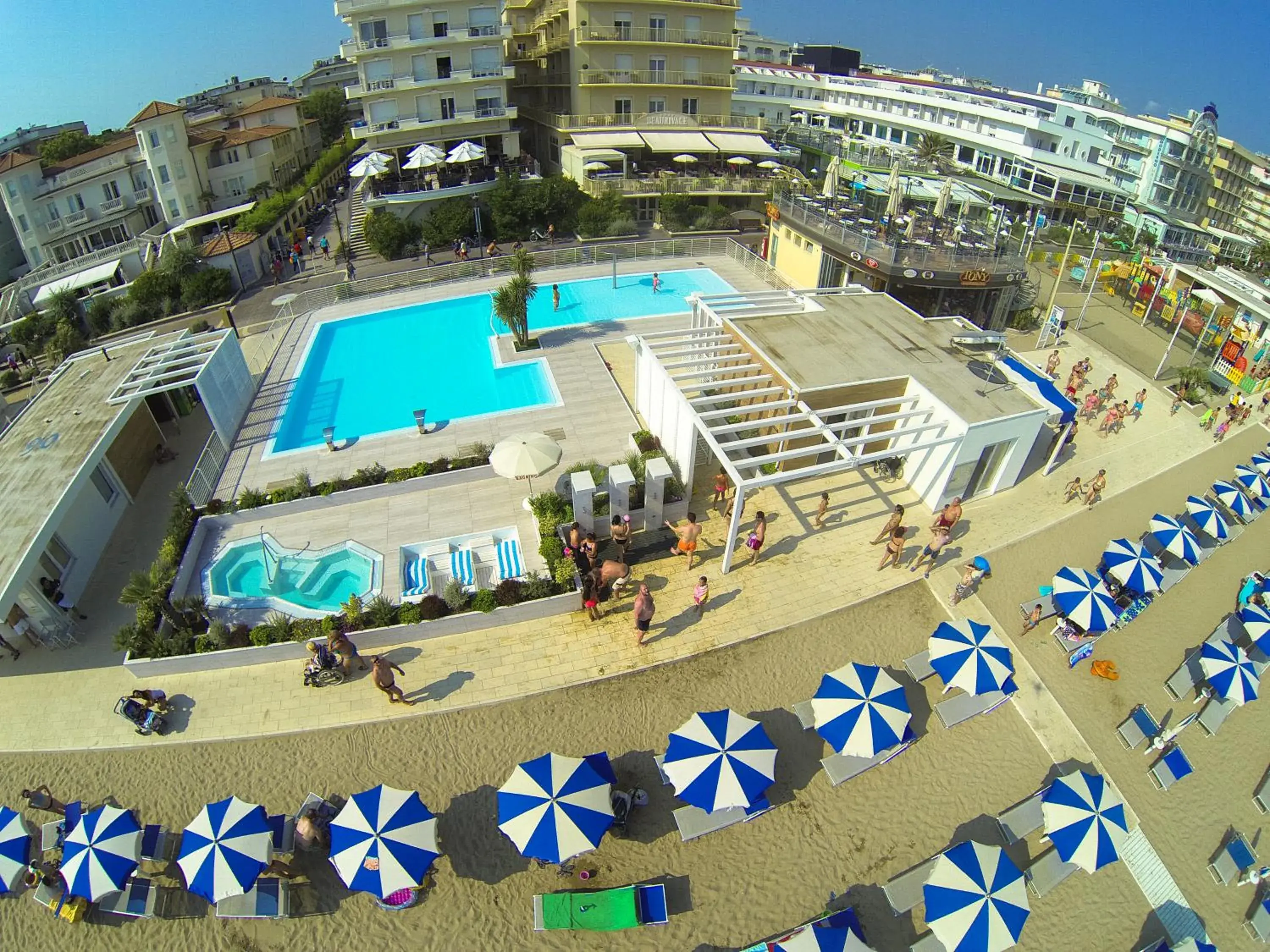 Pool view, Bird's-eye View in Hotel Antares