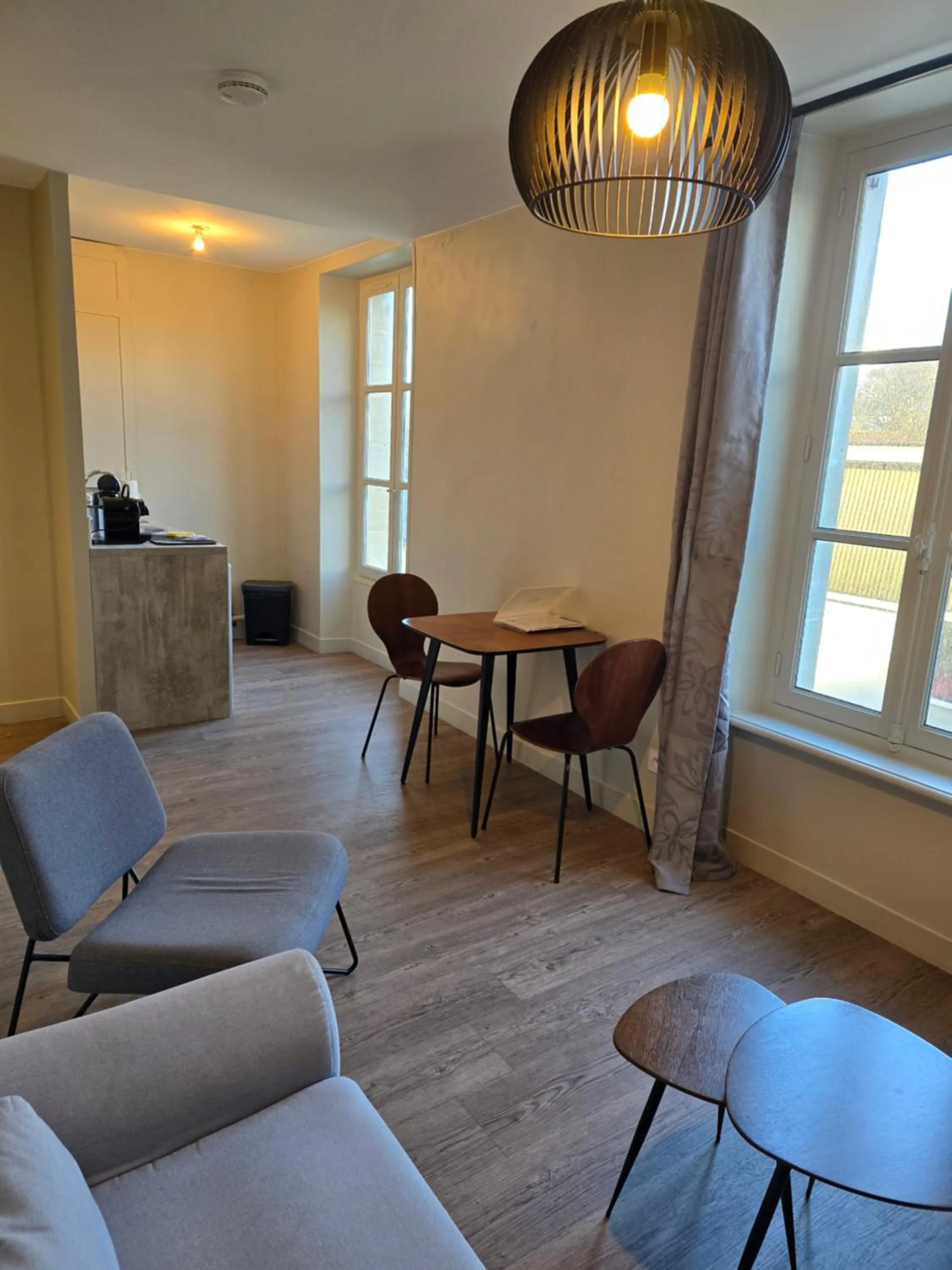Kitchen or kitchenette in Au Loup Historic Apartments