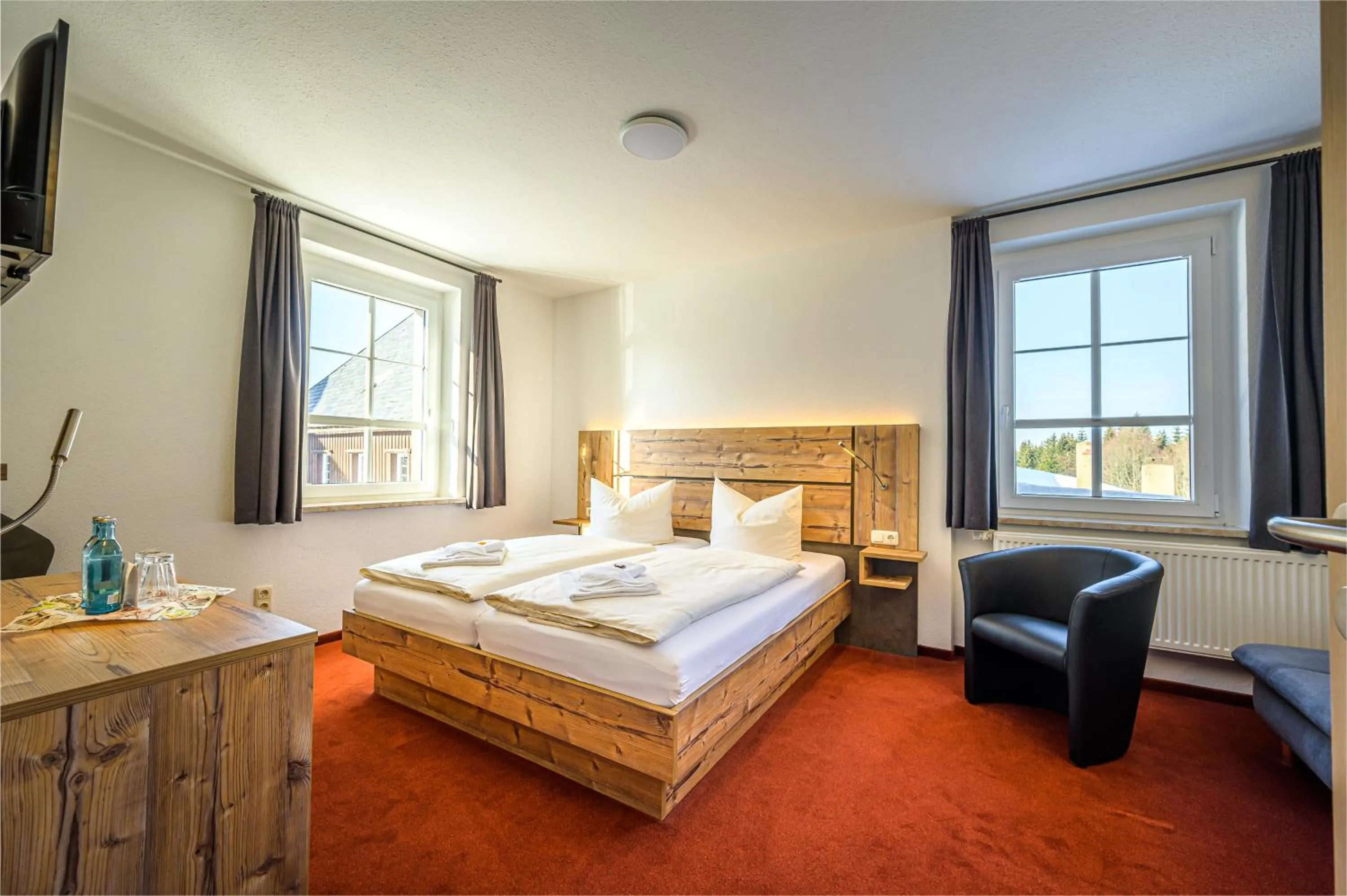 Bedroom, Bed in Waldgasthof Bad Einsiedel