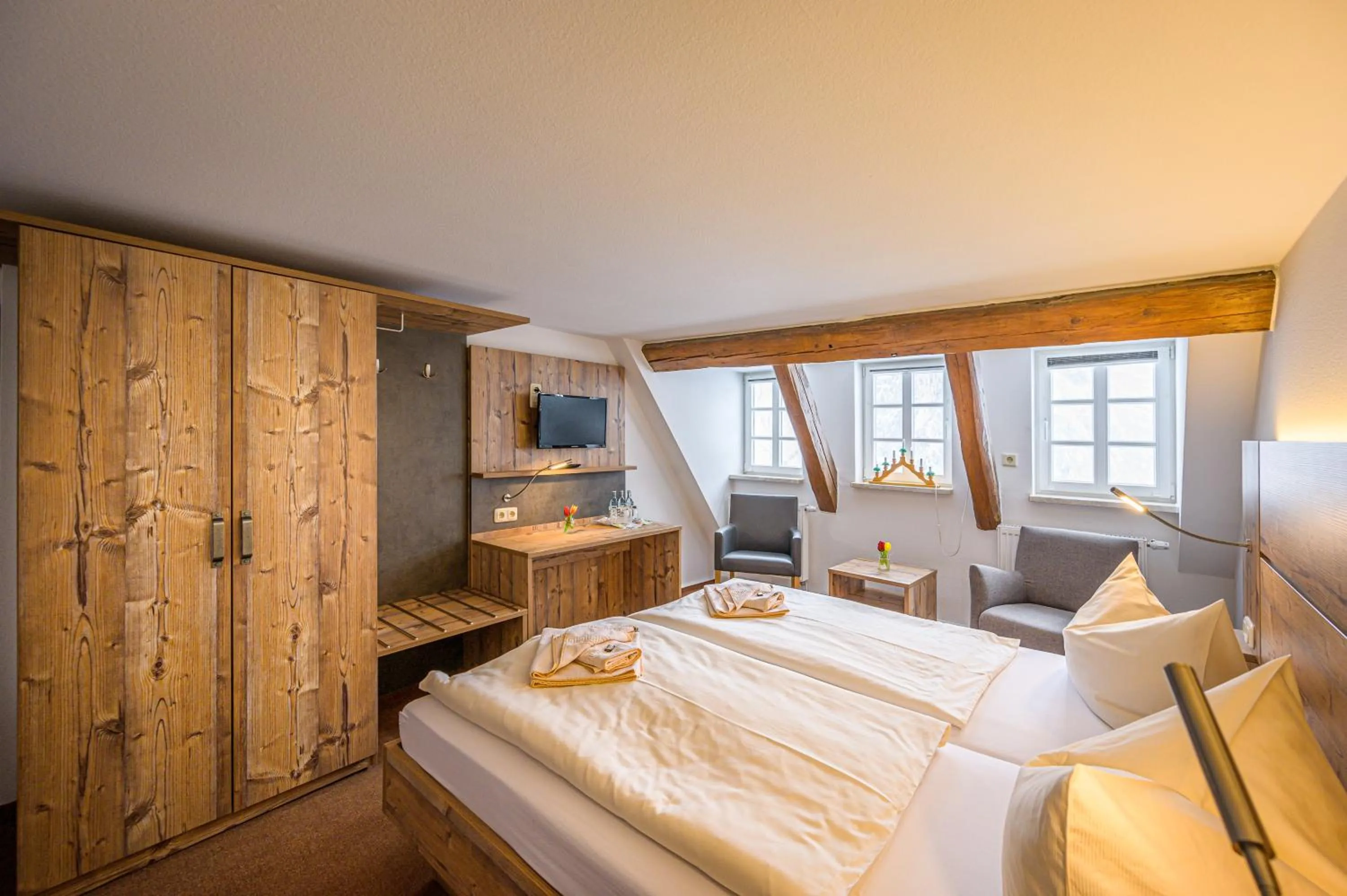 Bedroom, Bed in Waldgasthof Bad Einsiedel