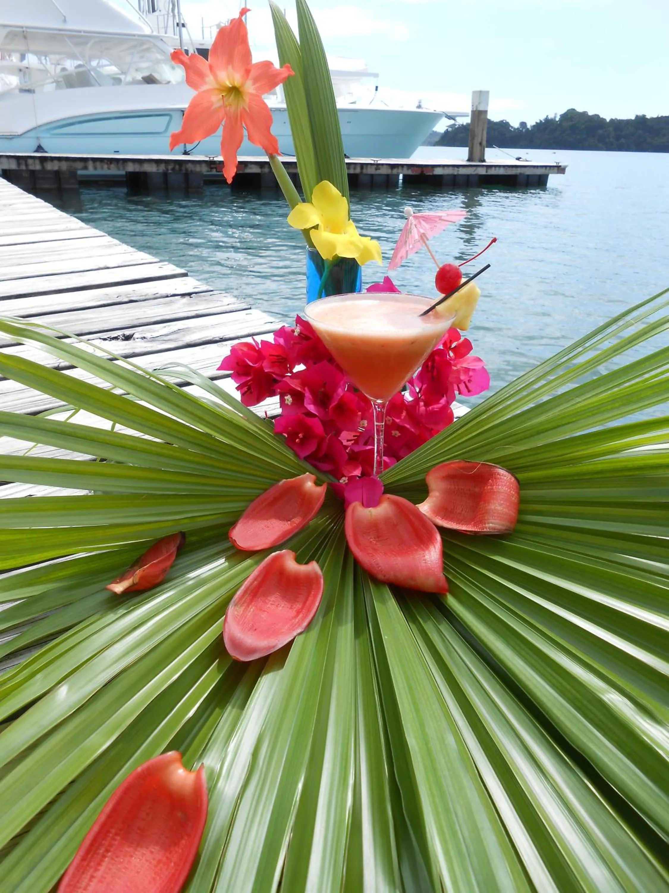 Drinks in Banana Bay Marina