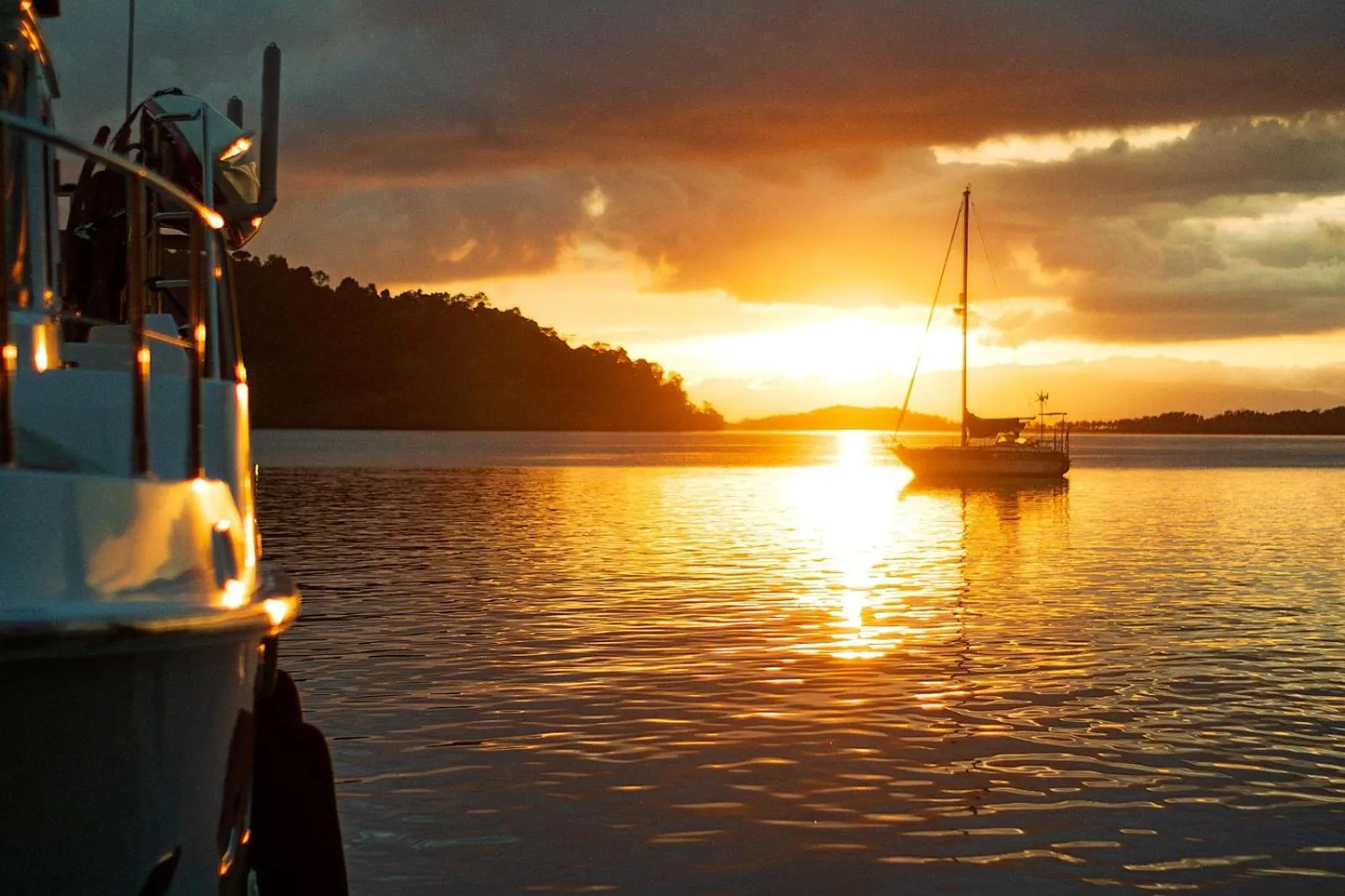 Sunset in Banana Bay Marina