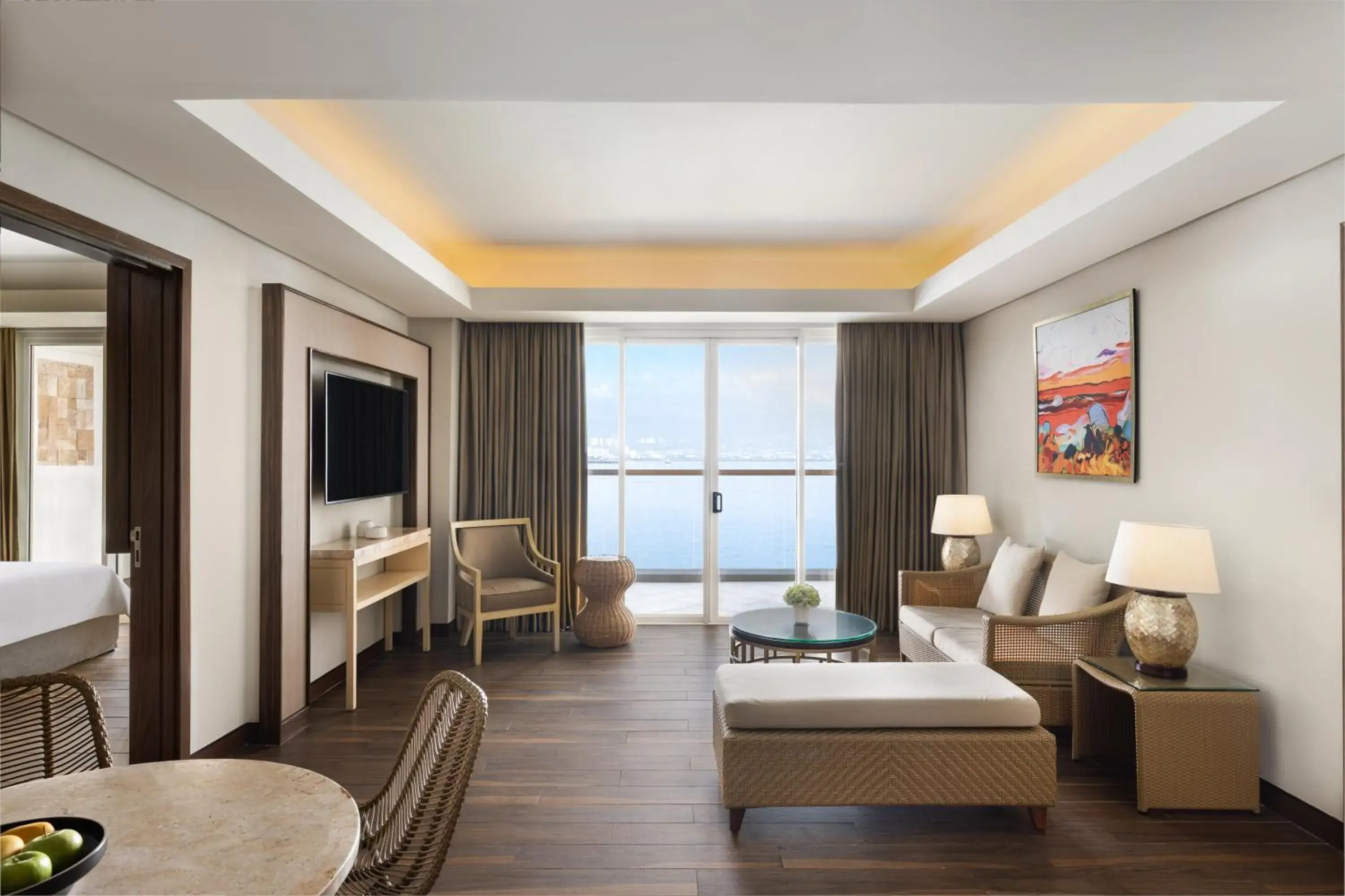 TV and multimedia, Bed in Dusit Thani Mactan Cebu Resort TV and multimedia, Bed in Dusit Thani Mactan Cebu Resort