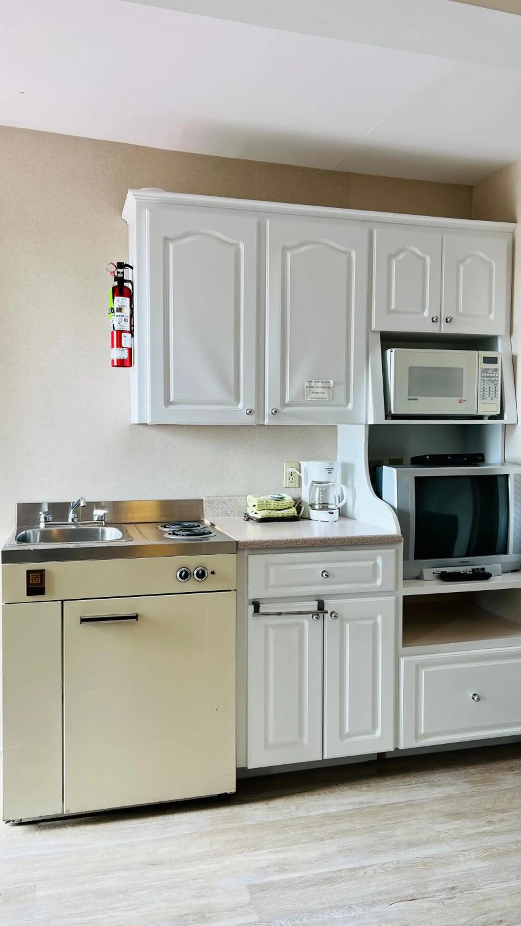 Kitchen or kitchenette in Anne Shirley Motel & Cottages