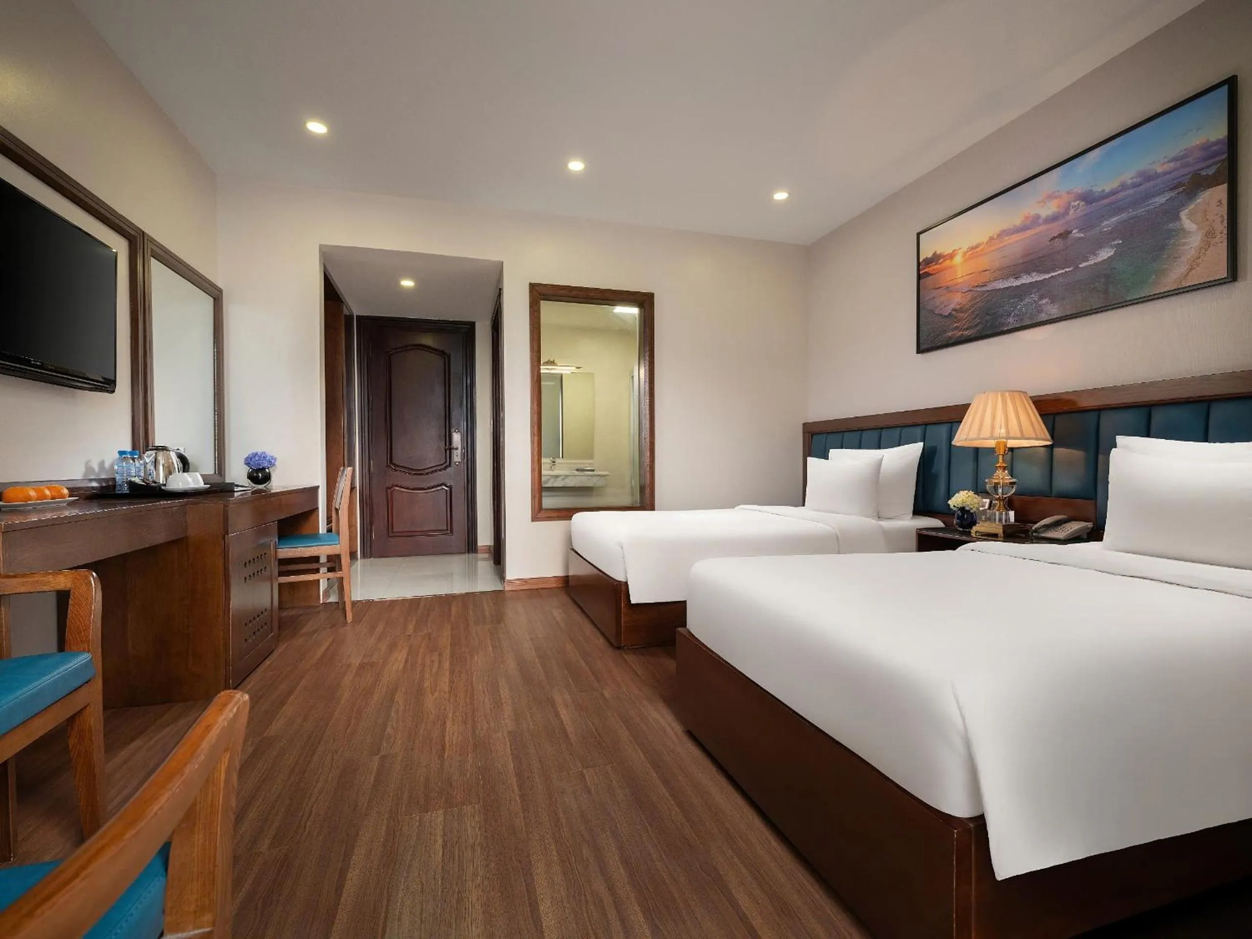 Bed in Halong Boutique Hotel